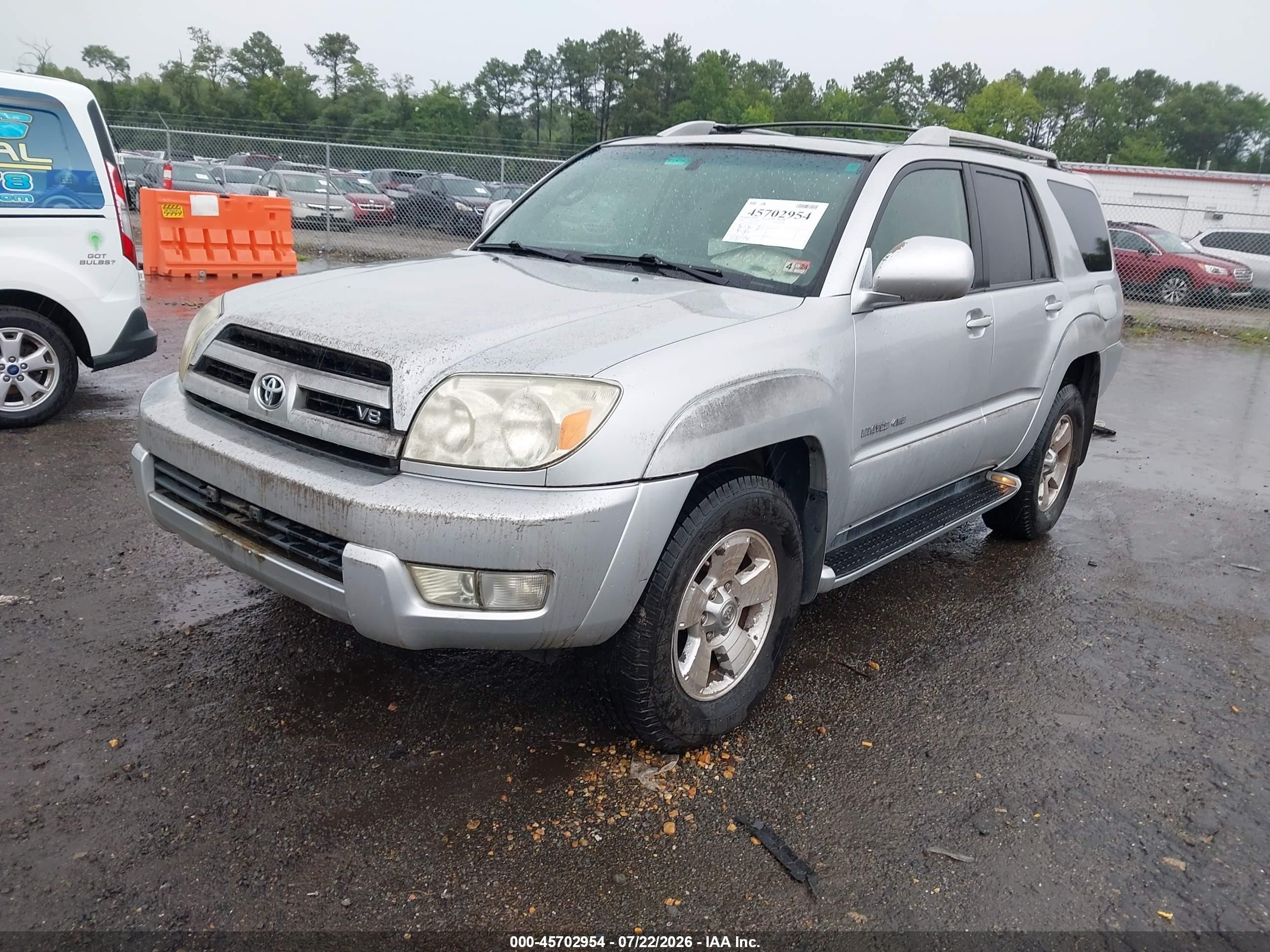 2004 Toyota 4runner Limited V8 Silver vin: JTEBT17R648017382