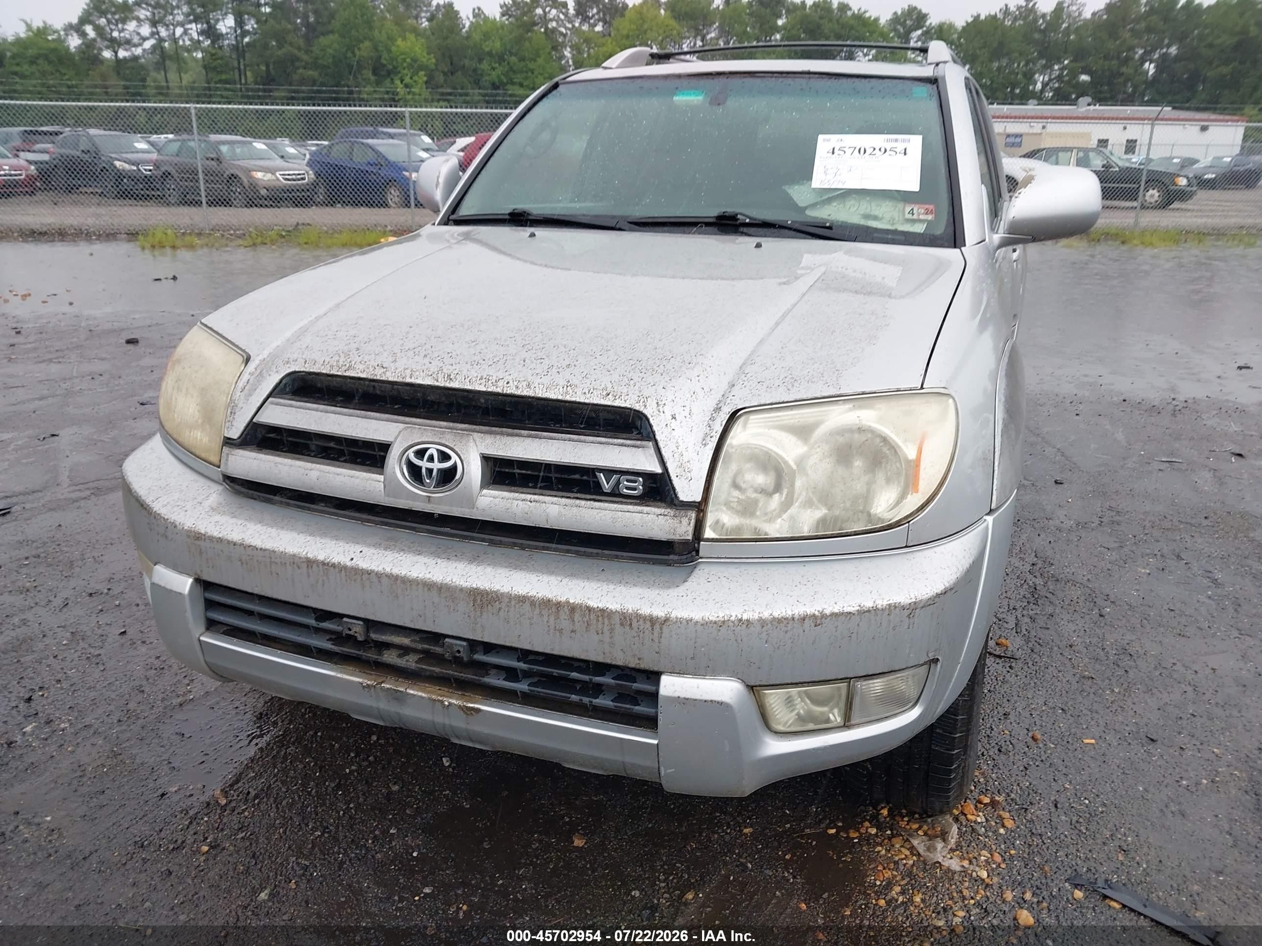 2004 Toyota 4runner Limited V8 Silver vin: JTEBT17R648017382