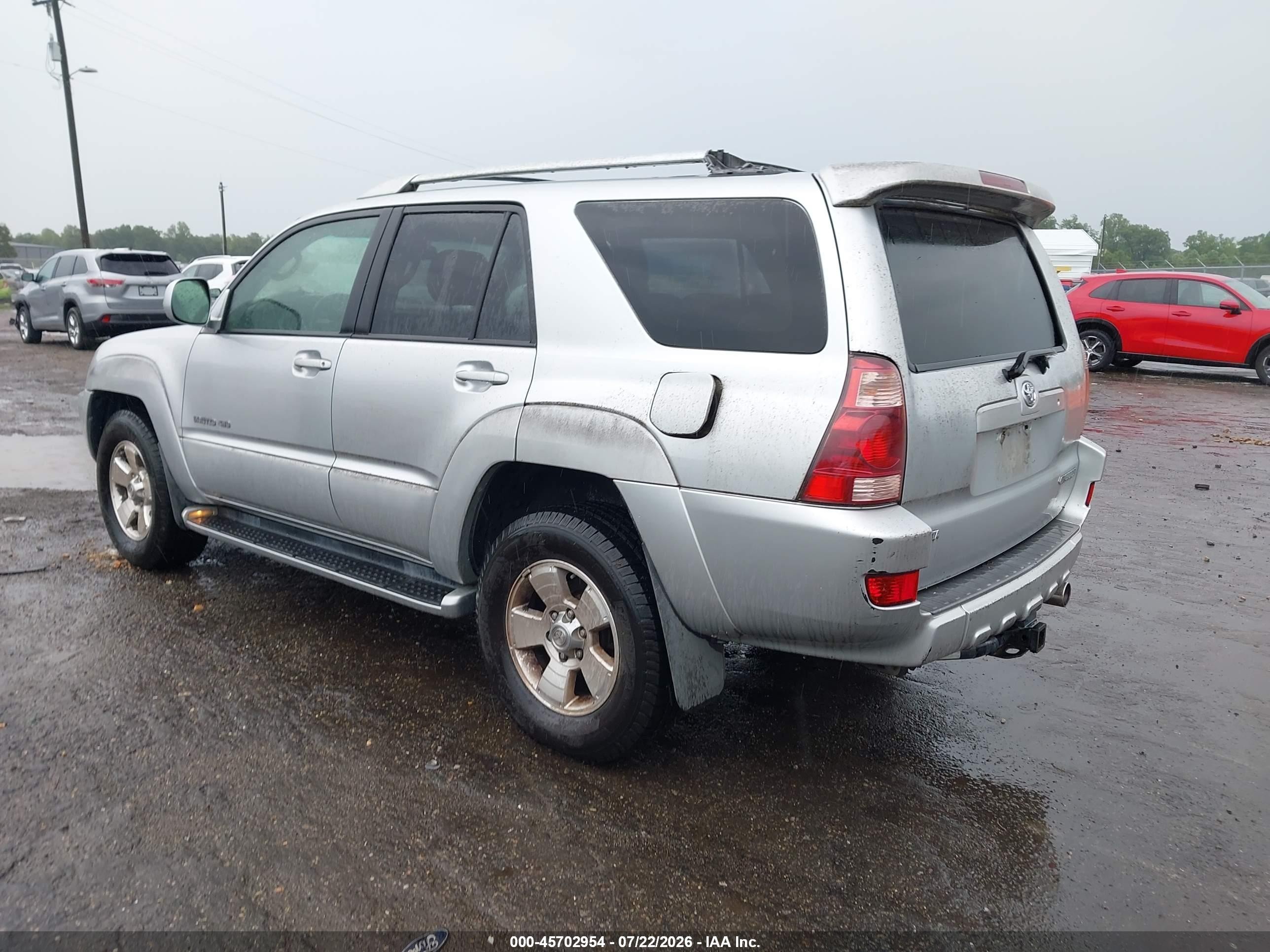 2004 Toyota 4runner Limited V8 Silver vin: JTEBT17R648017382