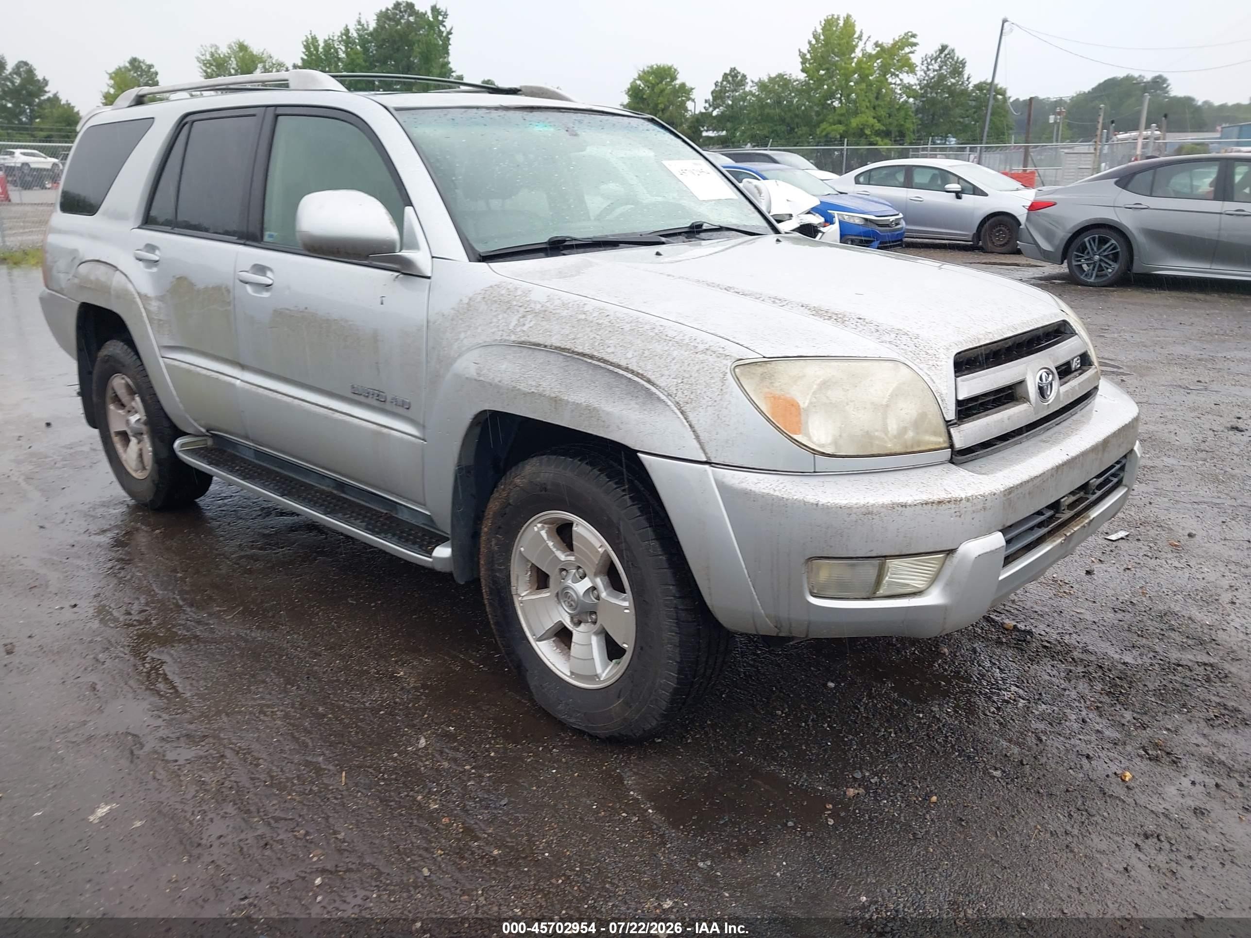 2004 Toyota 4runner Limited V8 Silver vin: JTEBT17R648017382