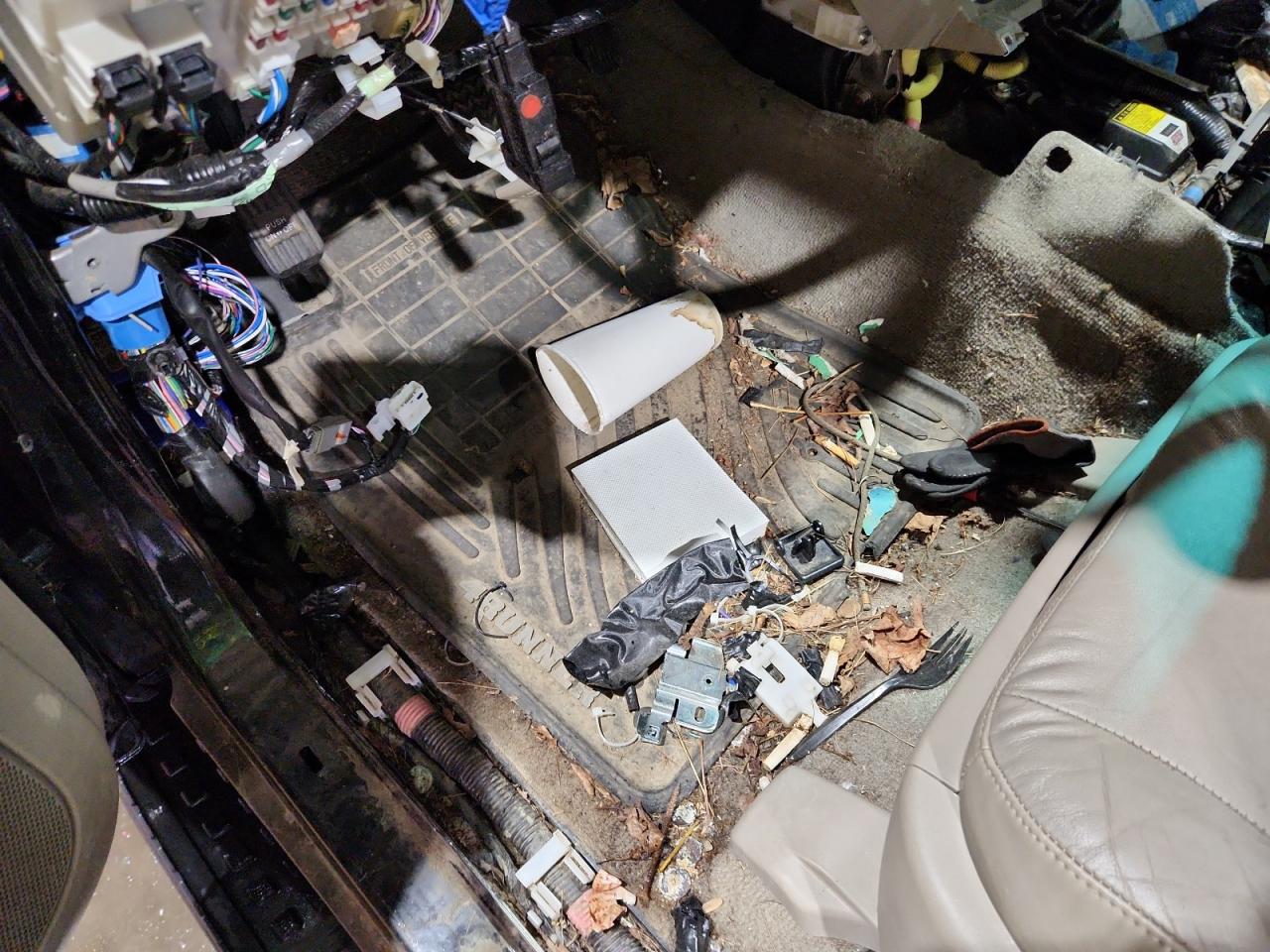 2008 Toyota 4runner Limited Gray vin: JTEBT17R680069518 Damage: Left Front Carpet, Stained, Permanent