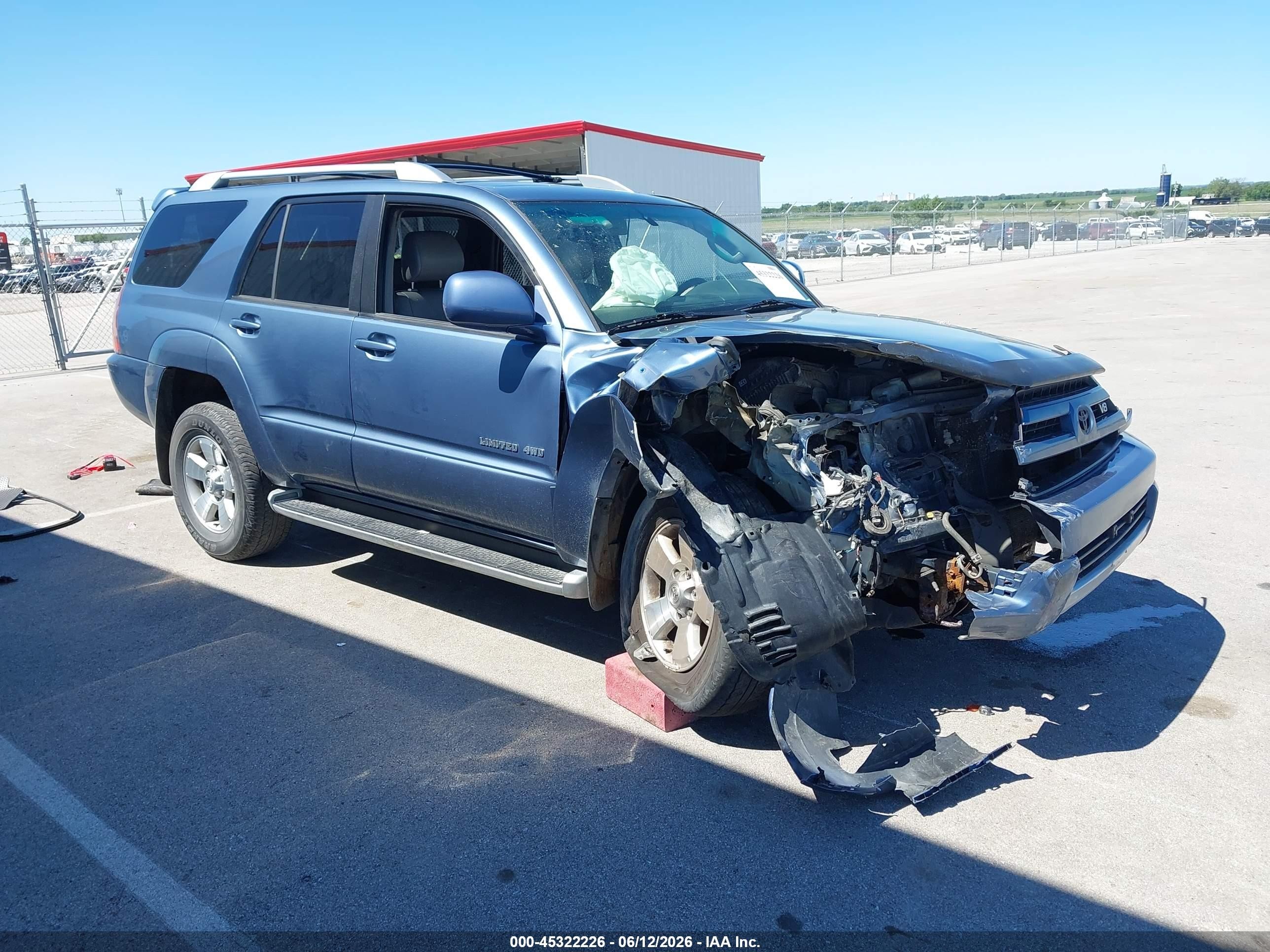 2003 Toyota 4runner Limited V8 Blue vin: JTEBT17R730013340