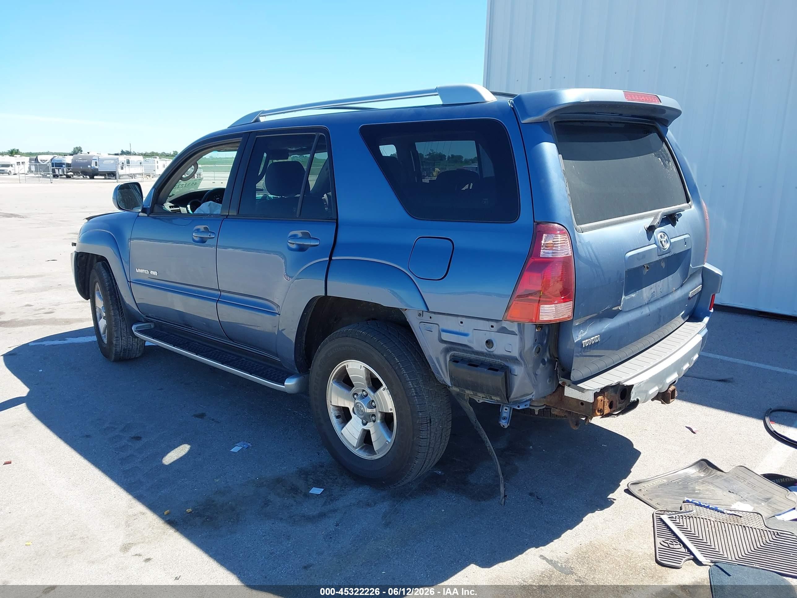 2003 Toyota 4runner Limited V8 Blue vin: JTEBT17R730013340