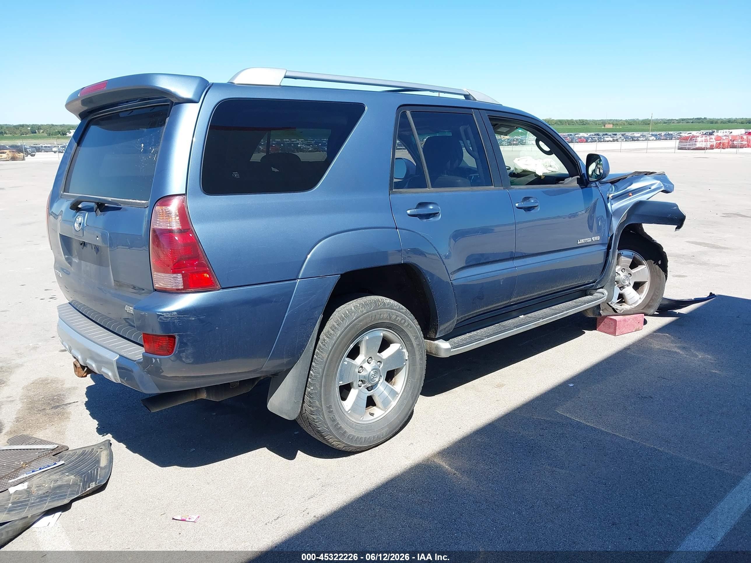 2003 Toyota 4runner Limited V8 Blue vin: JTEBT17R730013340
