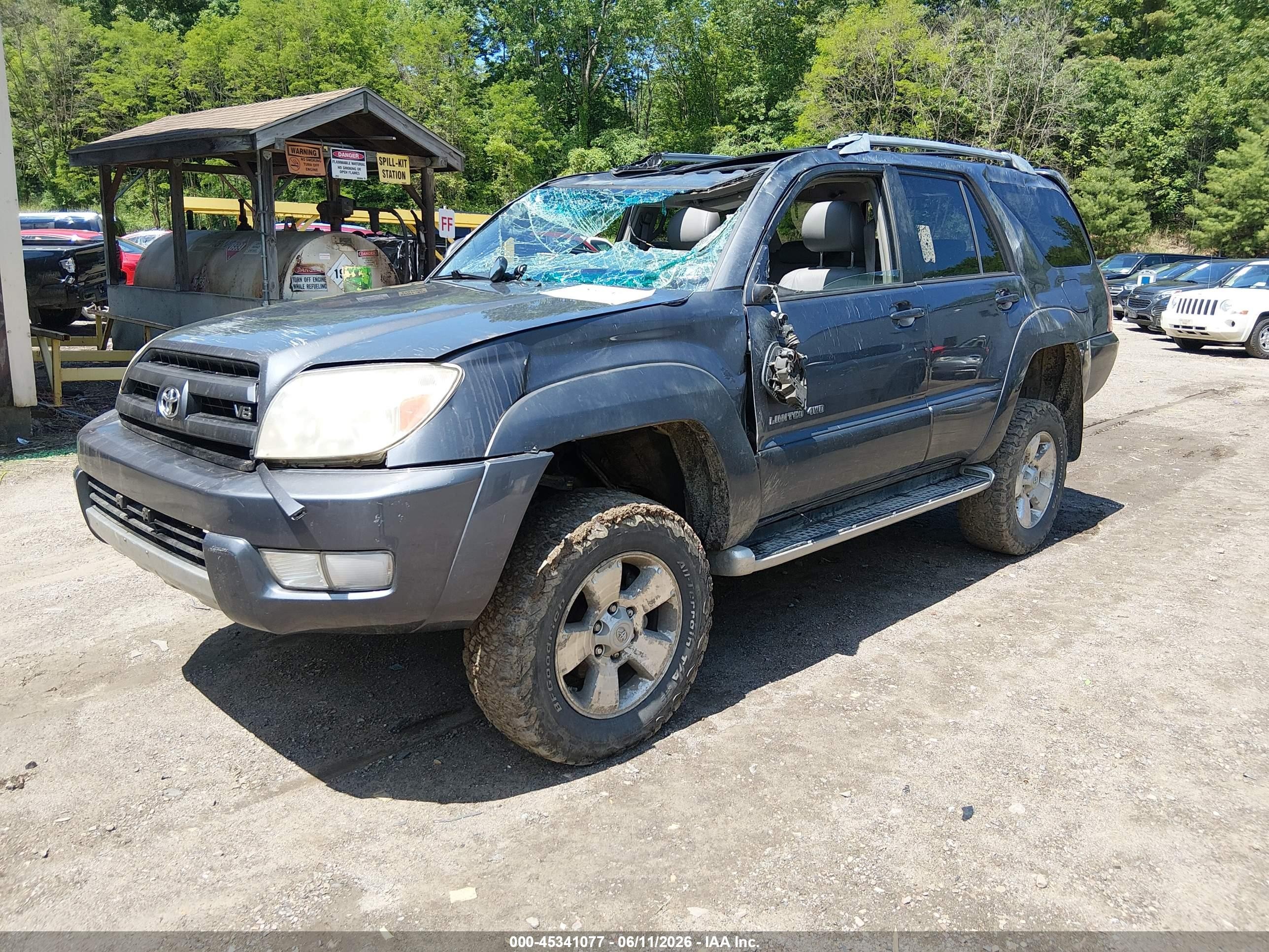 2003 Toyota 4runner Limited V8 Gray vin: JTEBT17R730023351