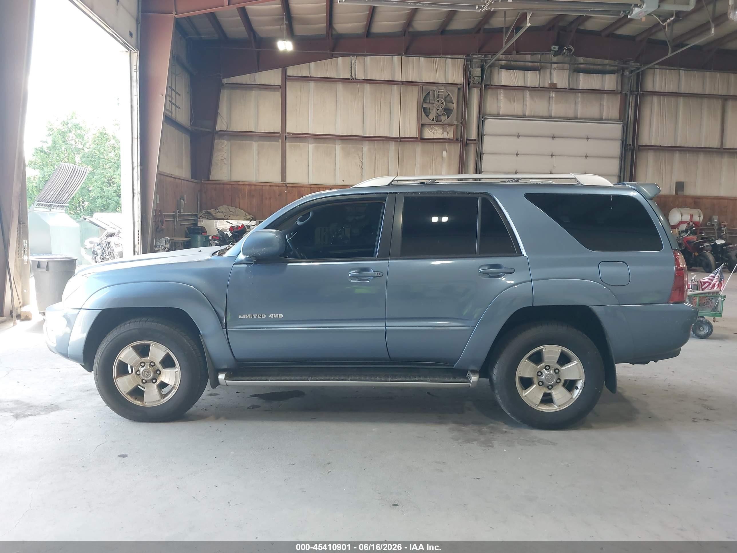 2004 Toyota 4runner Limited V8 Blue vin: JTEBT17R840042556