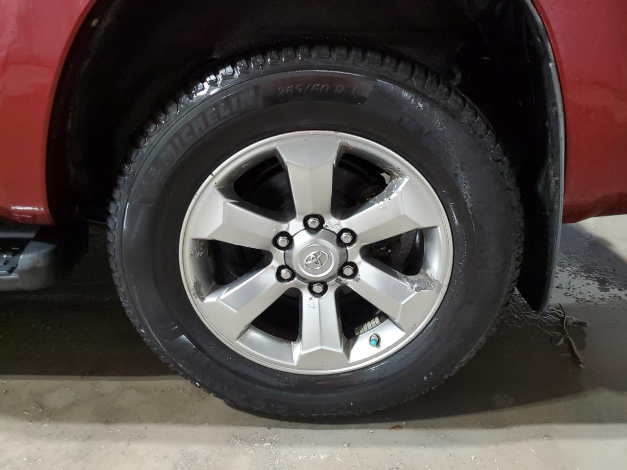 2007 Toyota 4runner Limited Красный vin: JTEBT17R878043194 Damage: Left Rear Wheel, Corrosion, > 12 Inches
