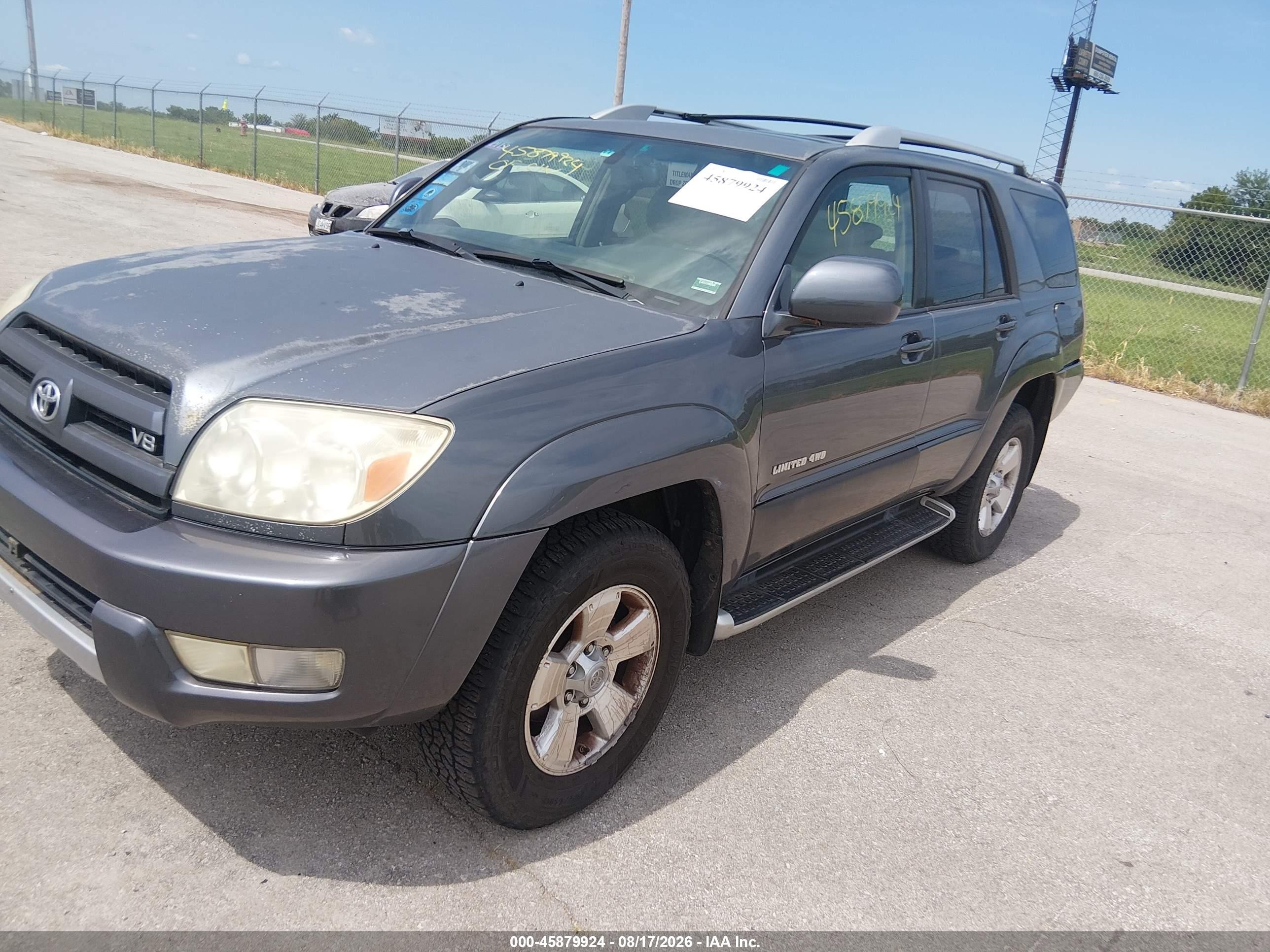 2004 Toyota 4runner Limited V8 Gray vin: JTEBT17R940043702