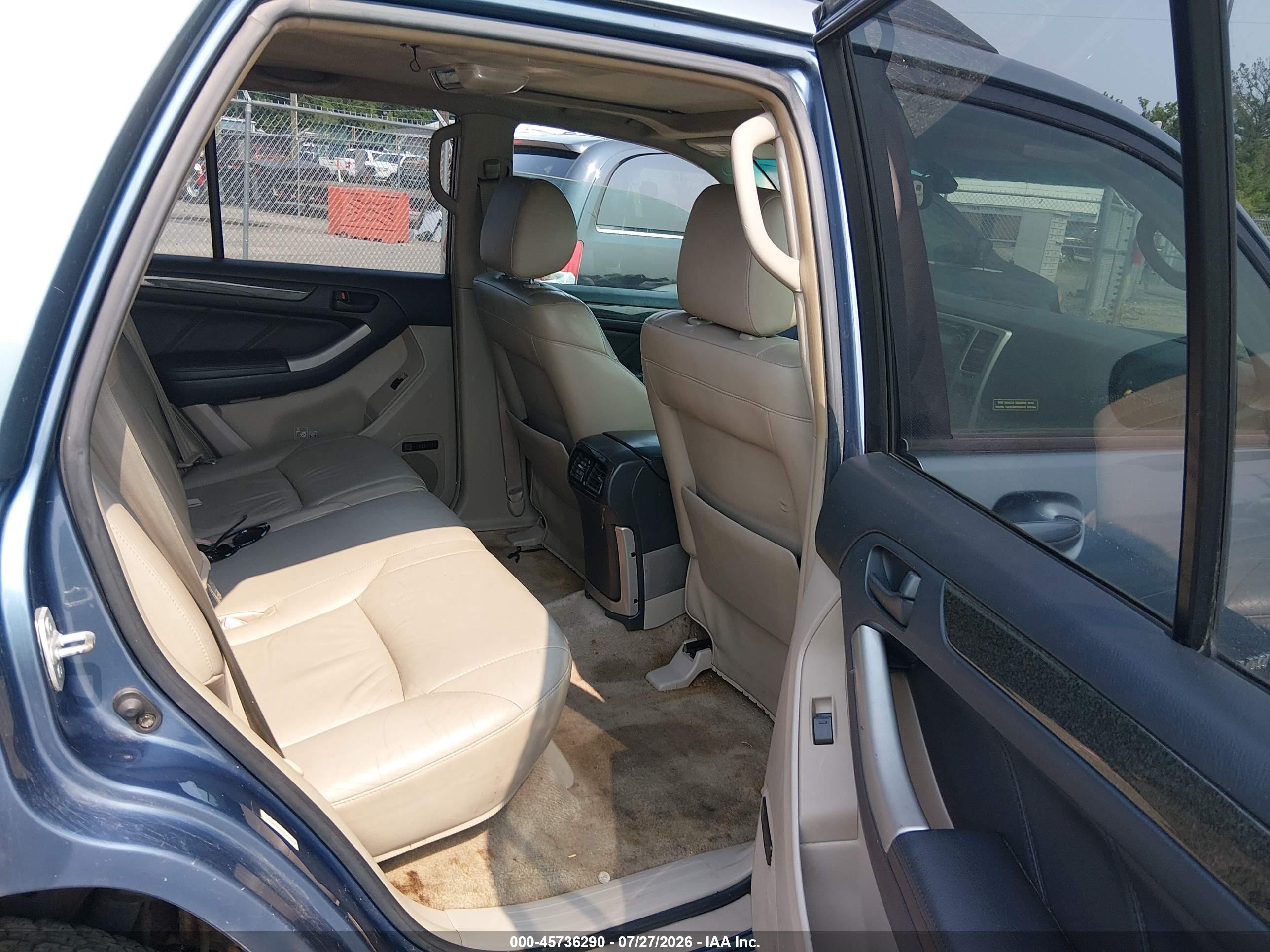 2005 Toyota 4runner Limited V8 Gray vin: JTEBT17R958025817