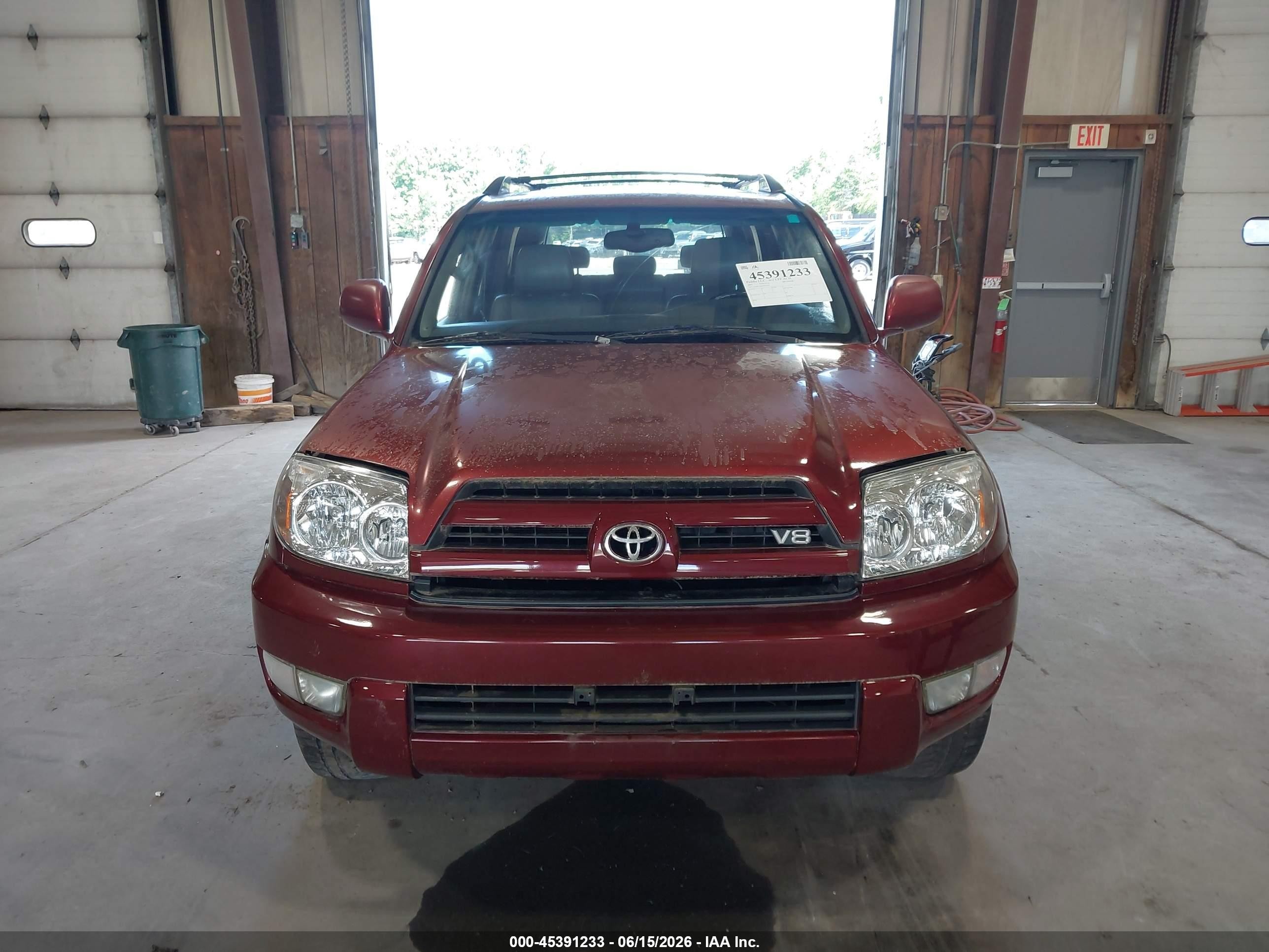 2005 Toyota 4runner Limited V8 Maroon vin: JTEBT17R958026434