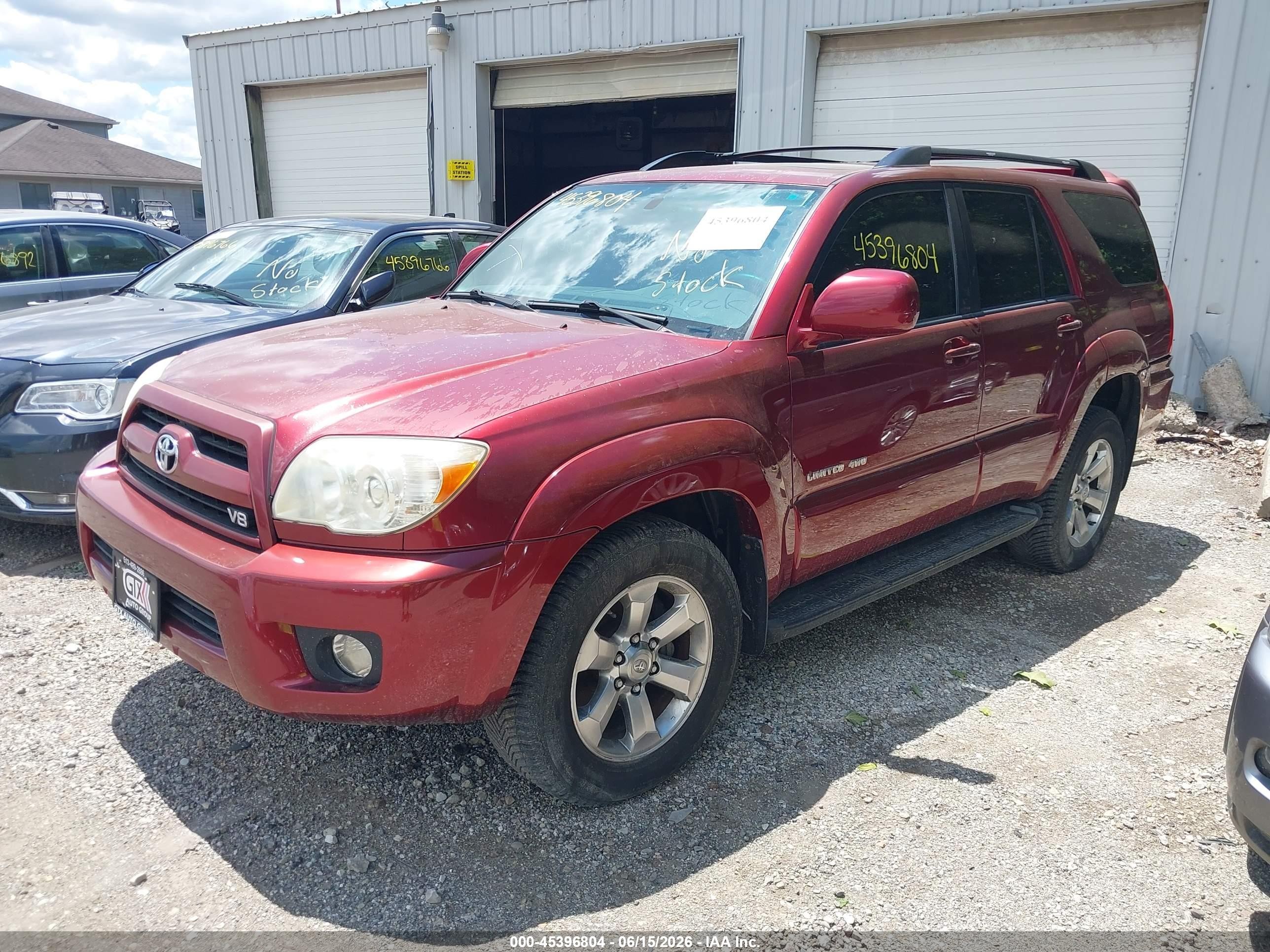 2007 Toyota 4runner Limited Red vin: JTEBT17R978043026