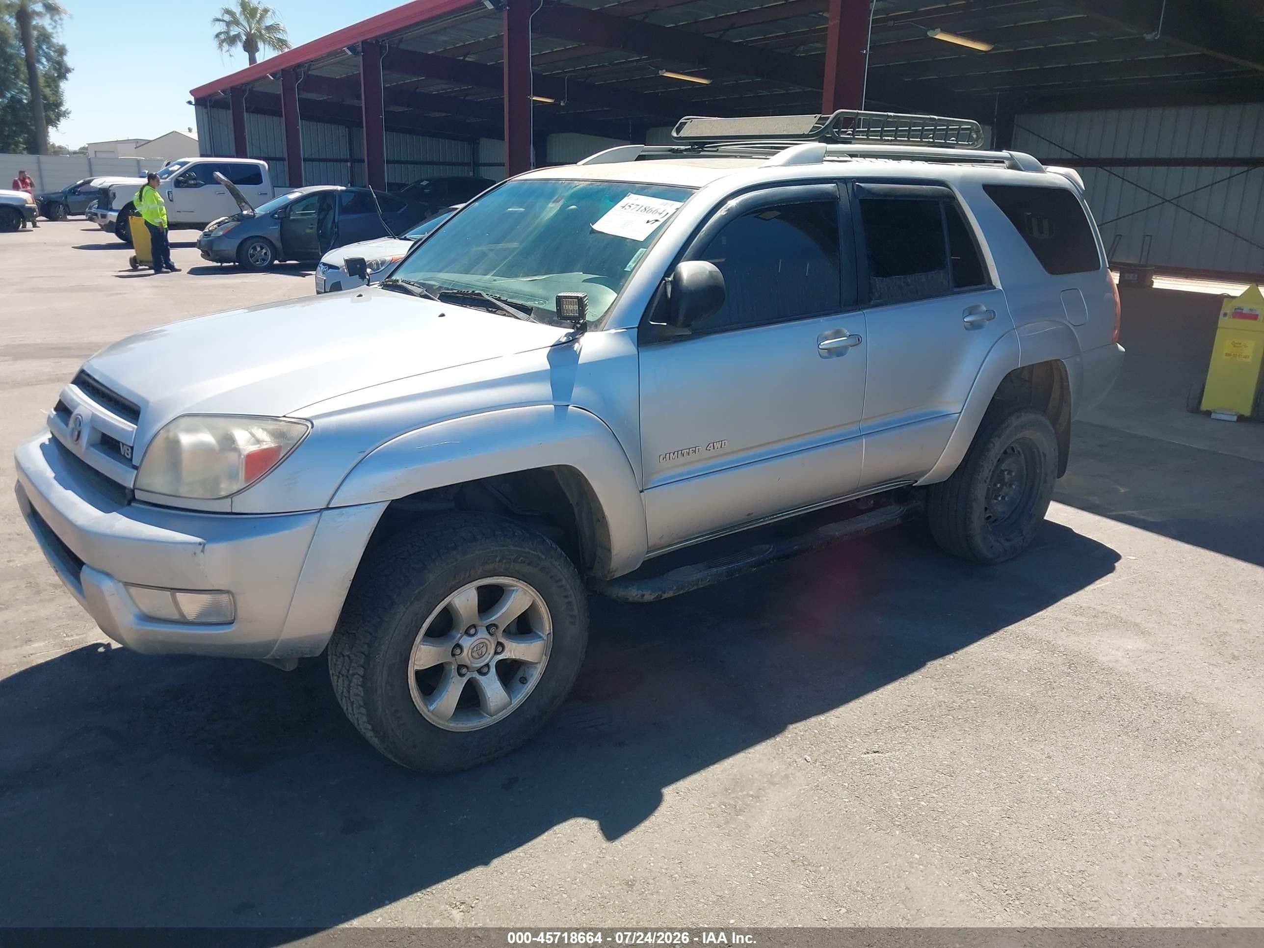 2003 Toyota 4runner Limited V8 Silver vin: JTEBT17RX30001361