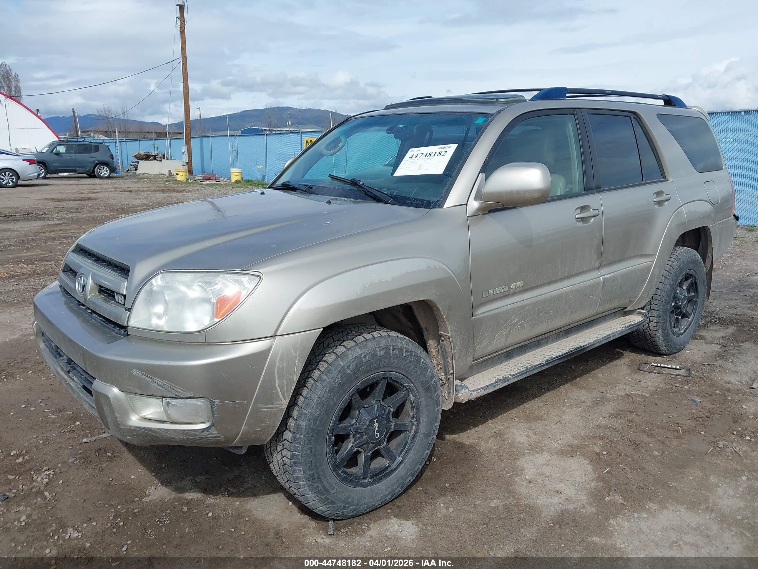 2005 Toyota 4runner Limited V8 Gold vin: JTEBT17RX58024109