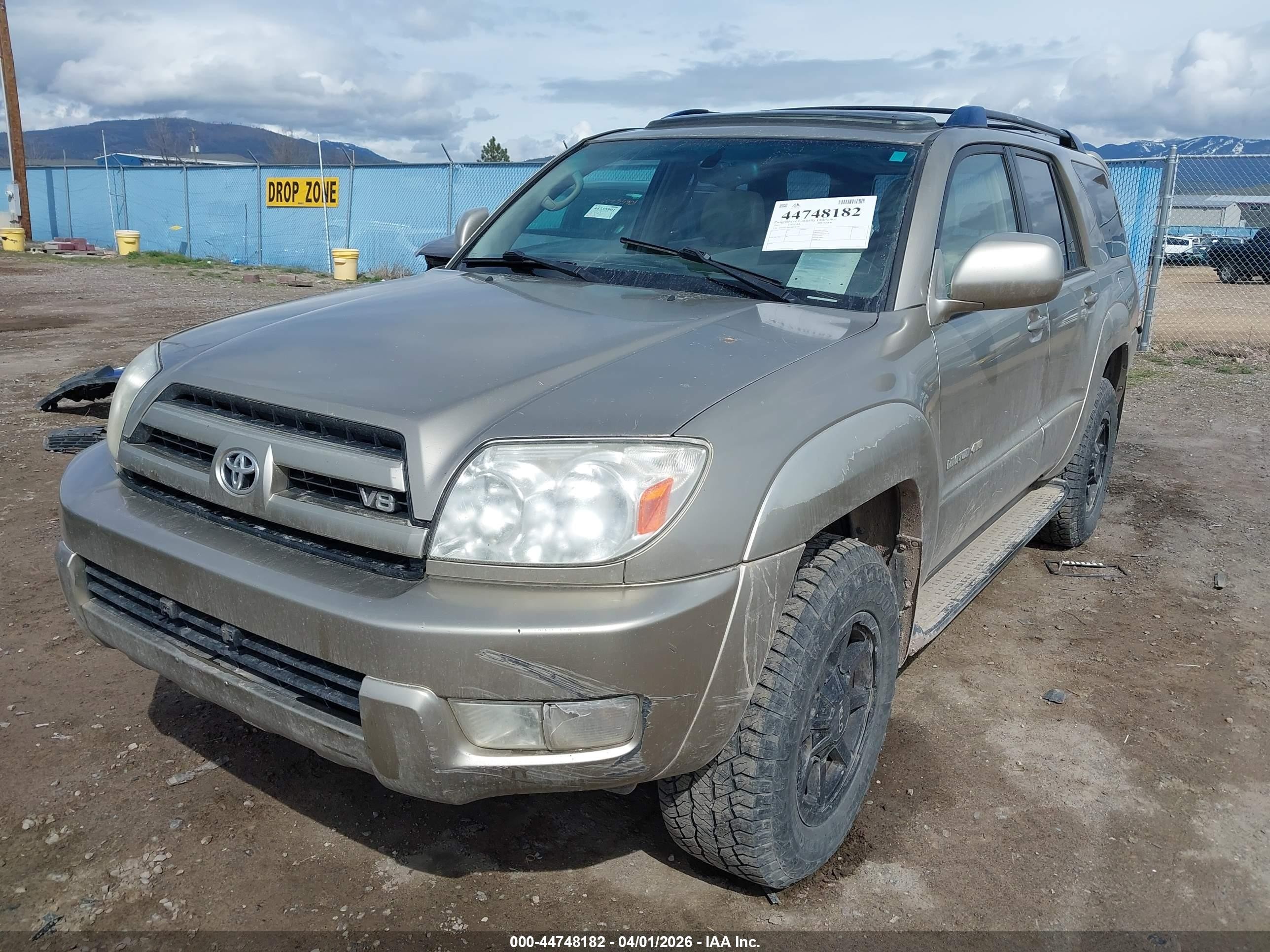 2005 Toyota 4runner Limited V8 Gold vin: JTEBT17RX58024109