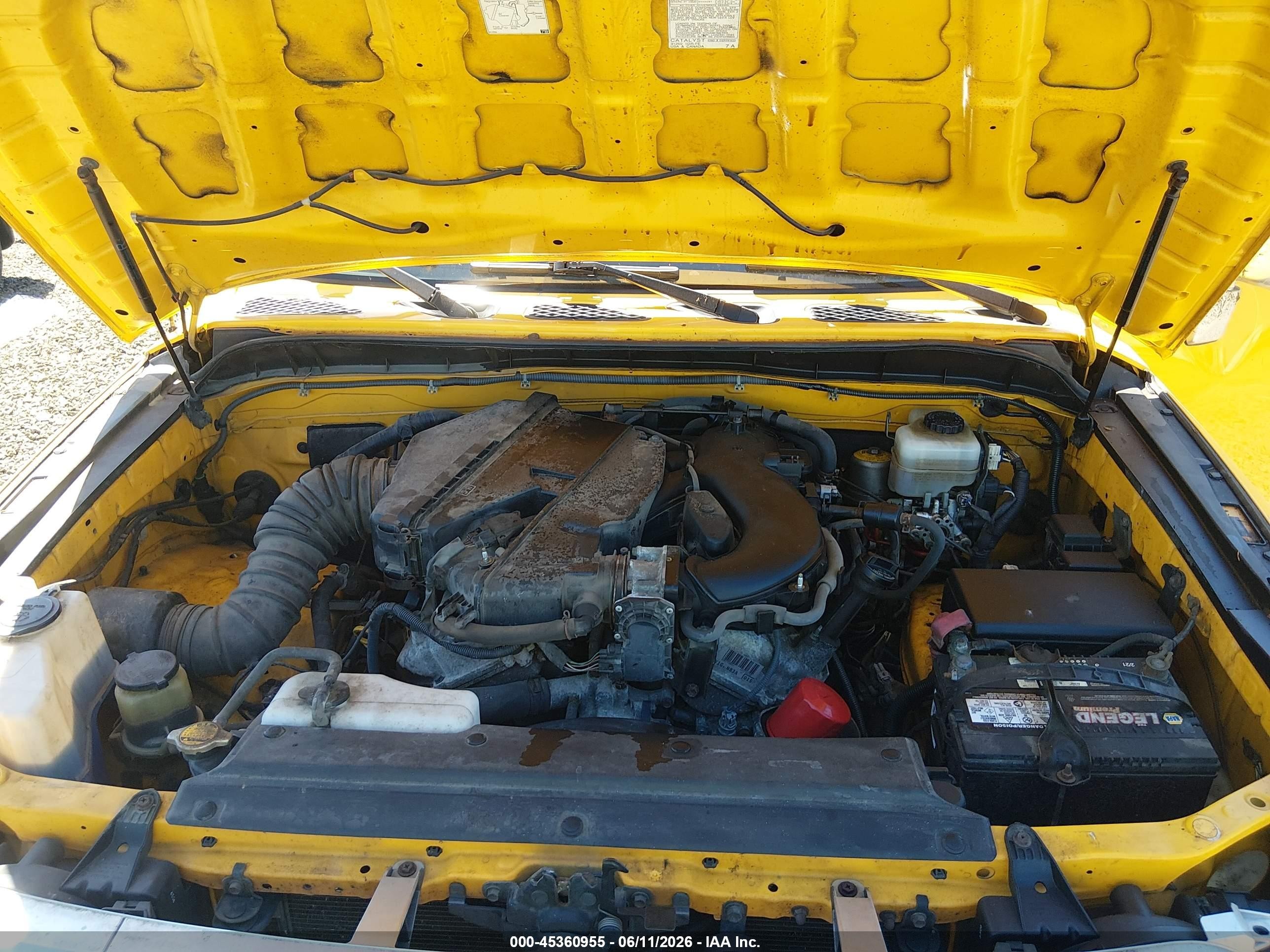 2007 Toyota Fj Cruiser   Yellow vin: JTEBU11F070008594