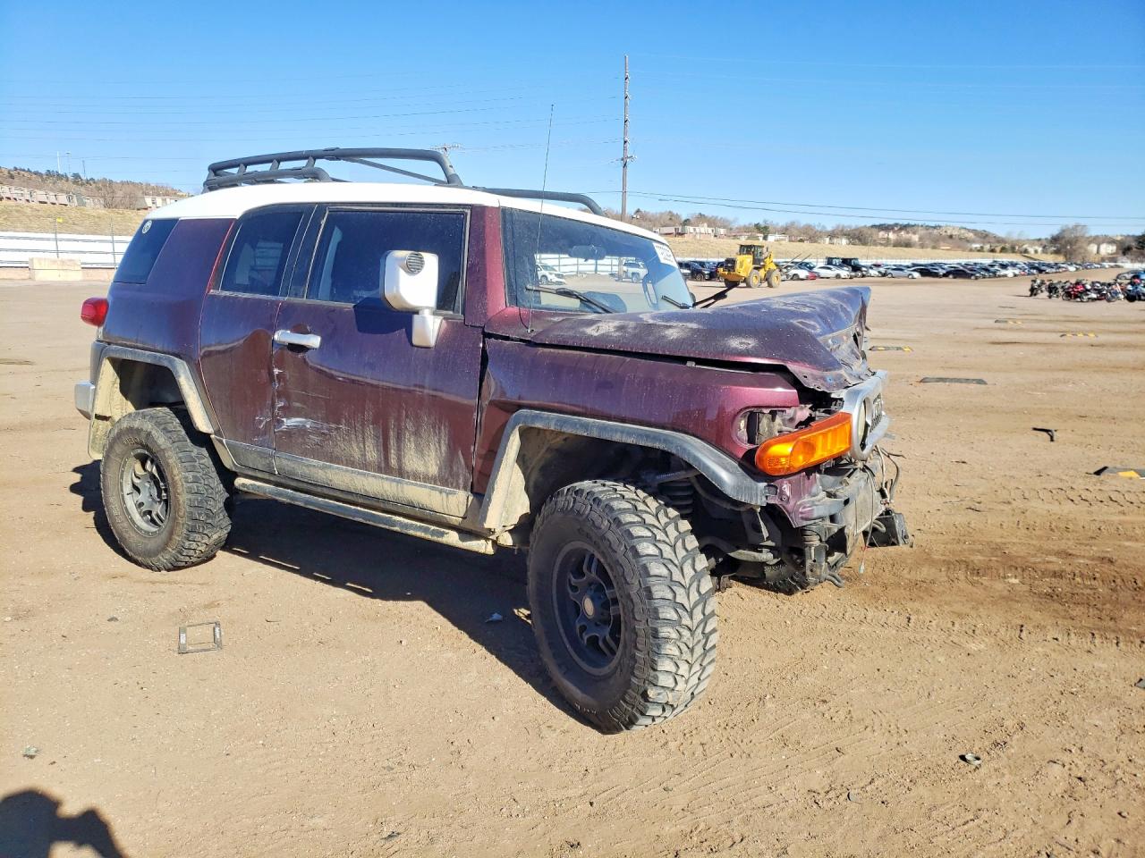 2007 Toyota Fj Cruiser Base Burgundy vin: JTEBU11F070026500
