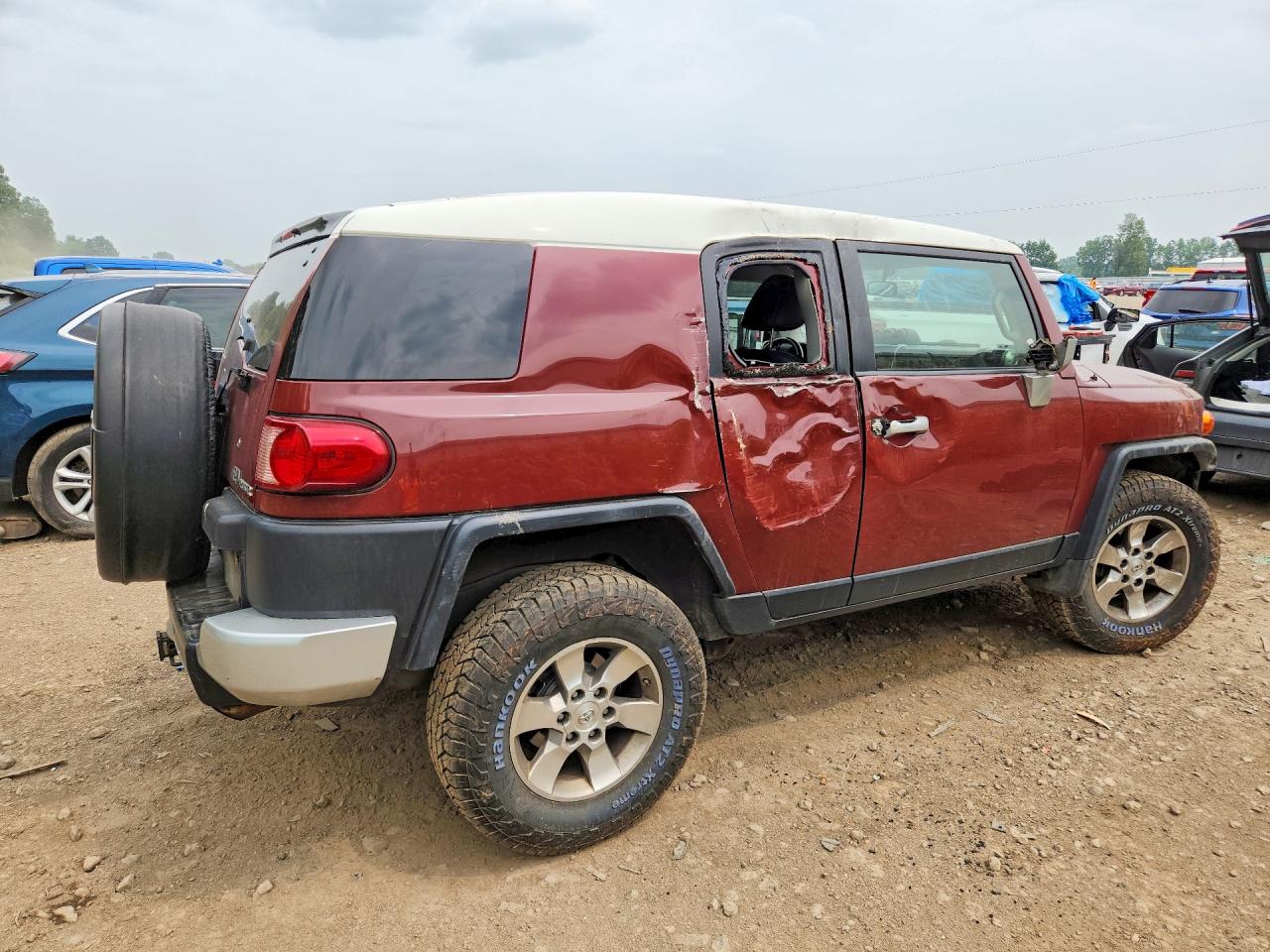 2008 Toyota Fj Cruiser Base Maroon vin: JTEBU11F08K003451