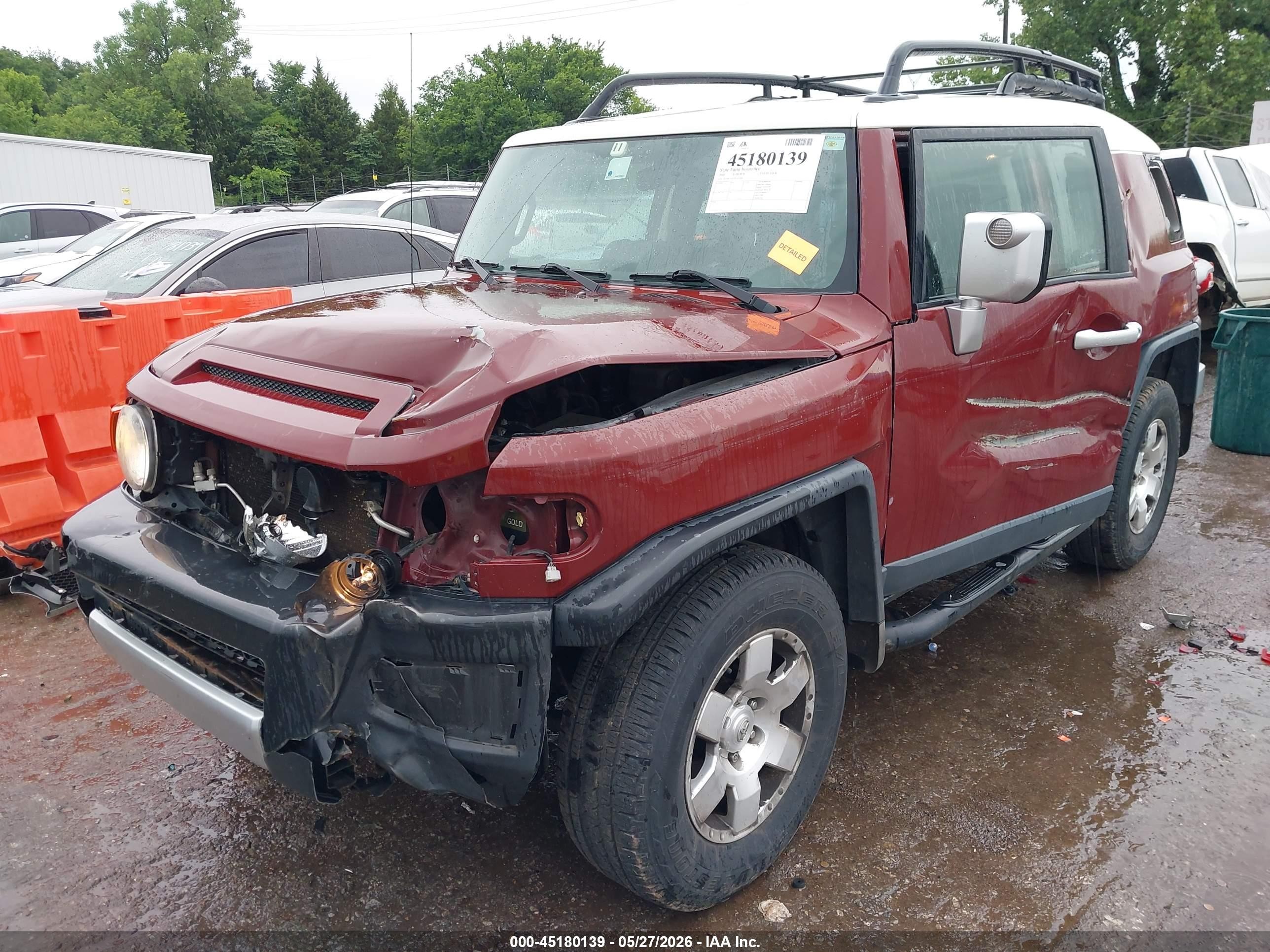 2008 Toyota Fj Cruiser   Maroon vin: JTEBU11F08K005443