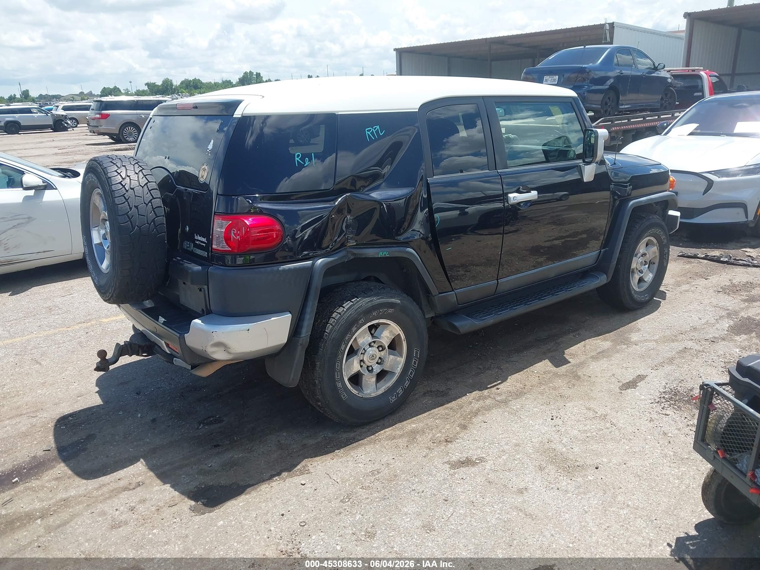 2008 Toyota Fj Cruiser   Black vin: JTEBU11F08K051113