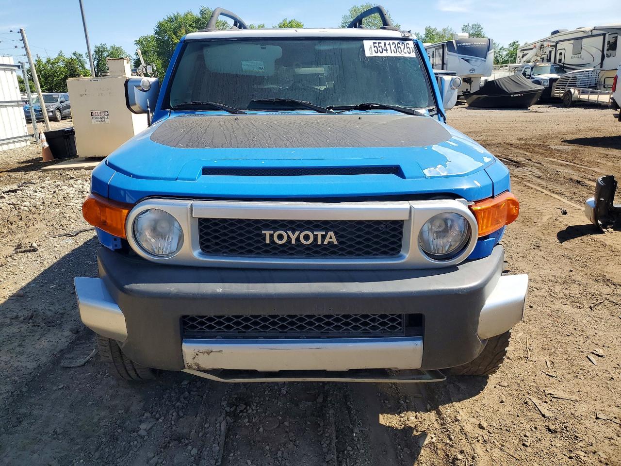 2007 Toyota Fj Cruiser Base Blue vin: JTEBU11F170043645