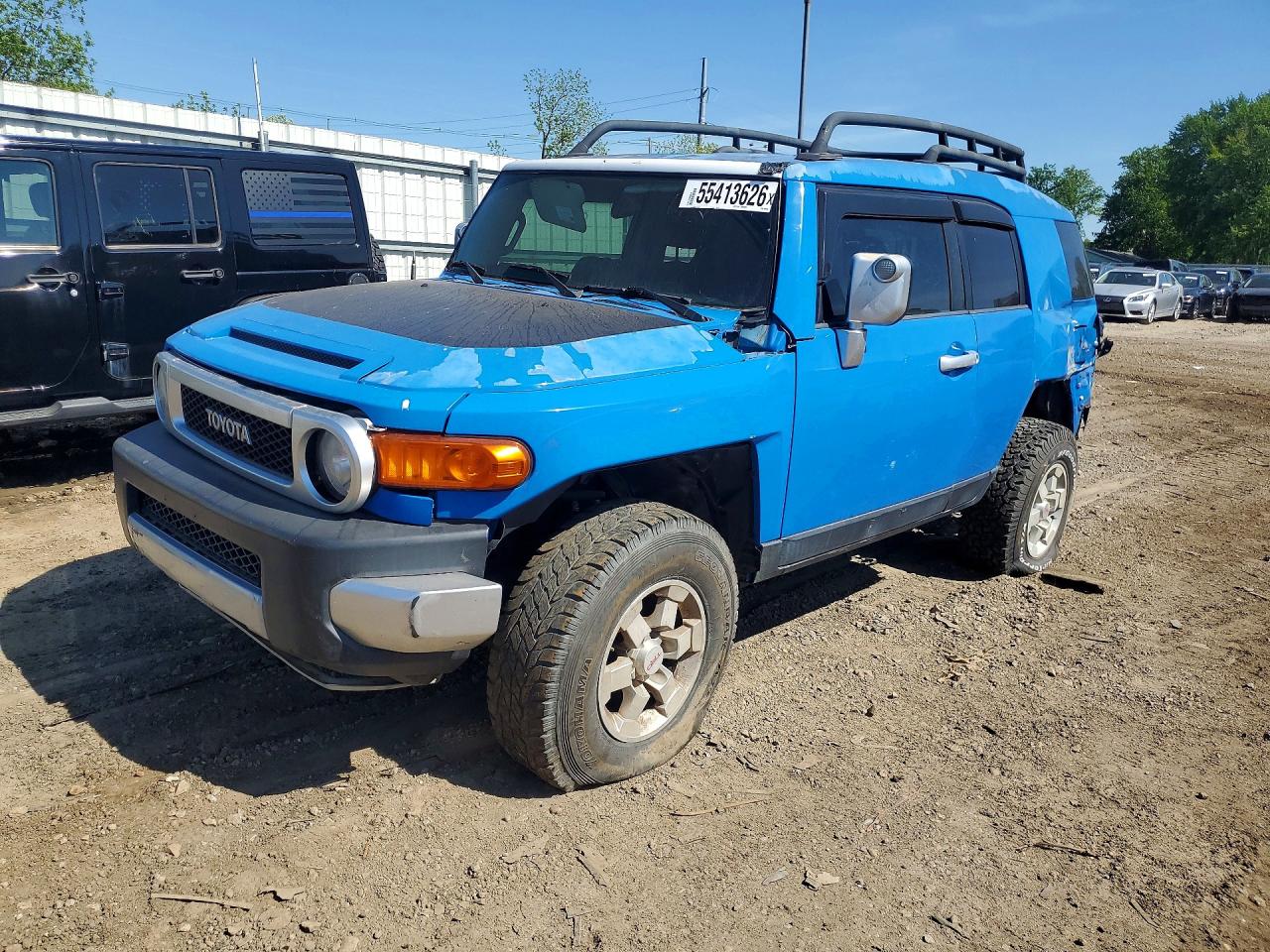 2007 Toyota Fj Cruiser Base Blue vin: JTEBU11F170043645