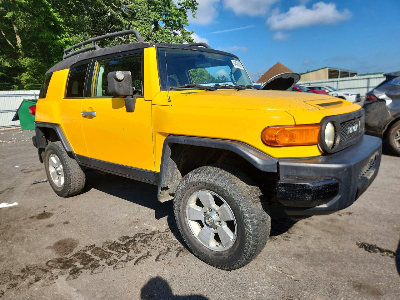 2008 Toyota Fj Cruiser Base Yellow vin: JTEBU11F180105160