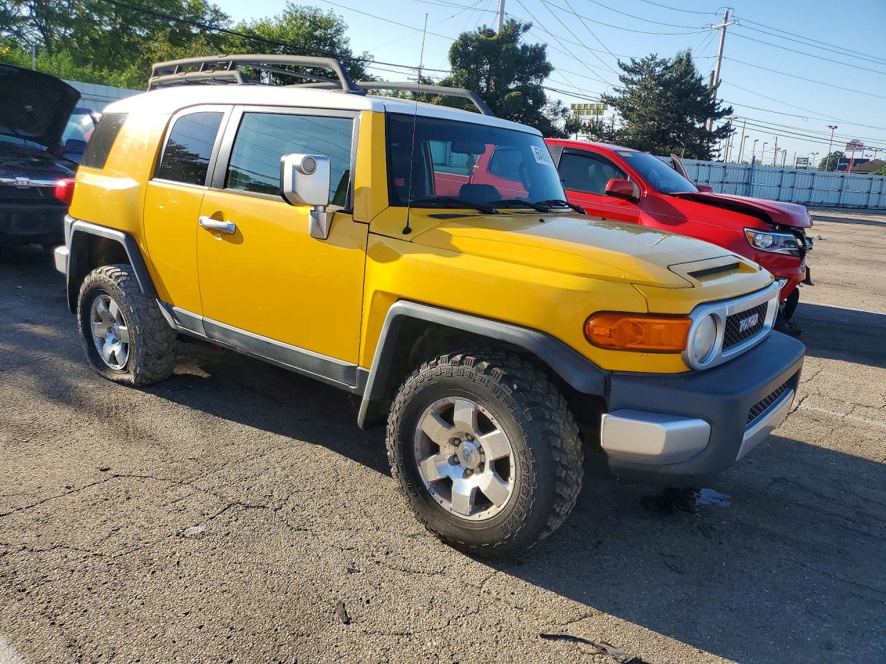 2007 Toyota Fj Cruiser Base Yellow vin: JTEBU11F270004126