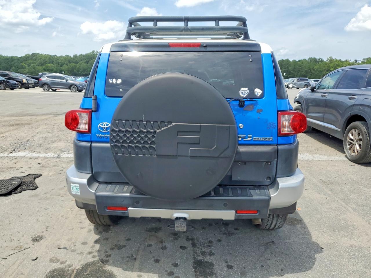 2007 Toyota Fj Cruiser Base Blue vin: JTEBU11F270010458