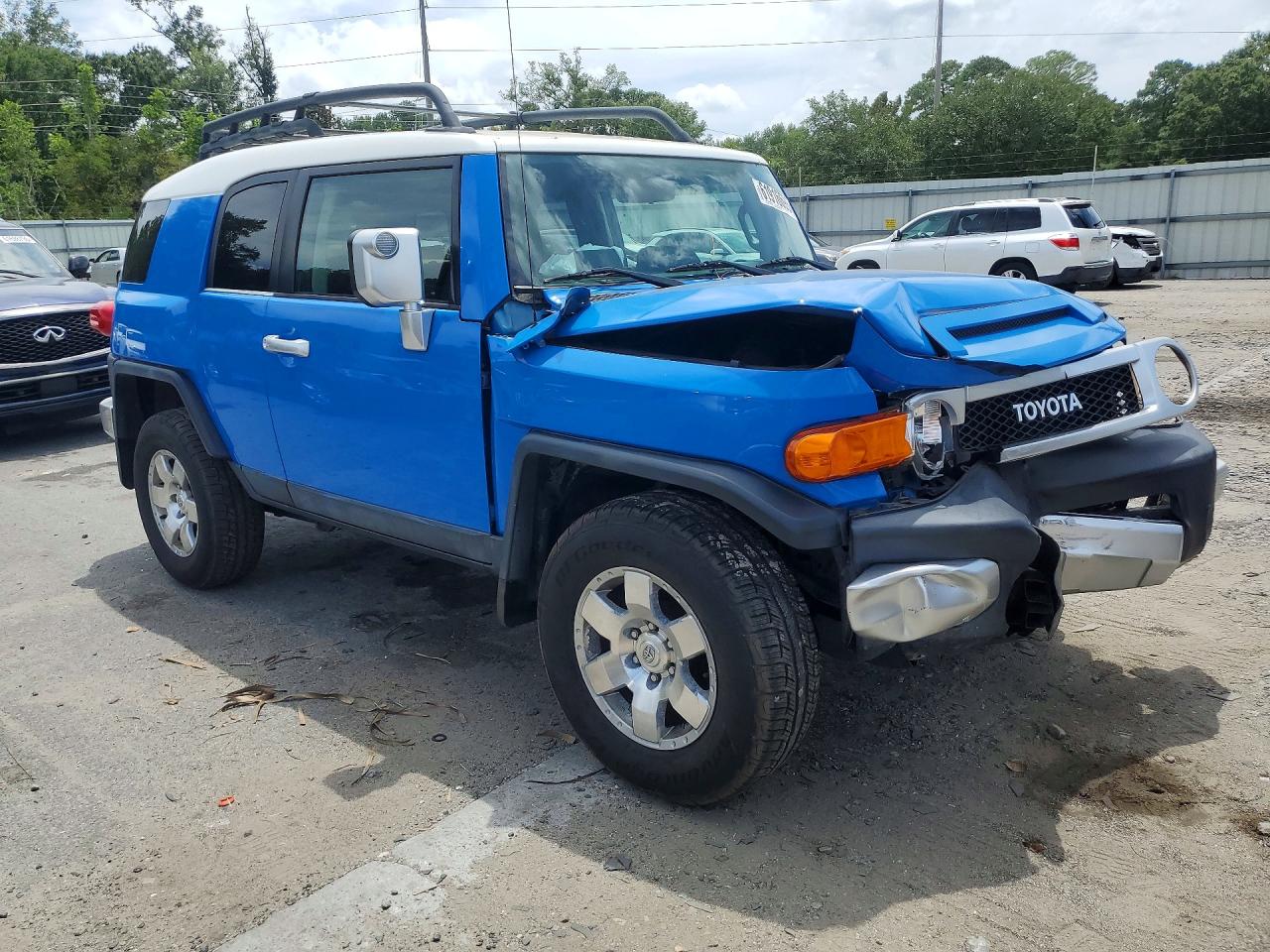 2007 Toyota Fj Cruiser Base Blue vin: JTEBU11F270010458