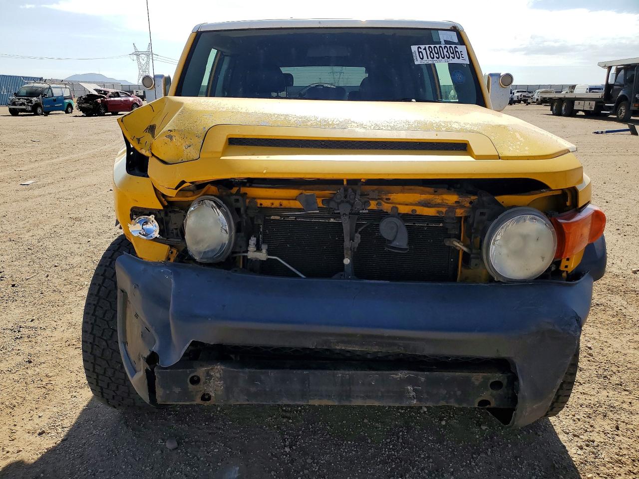 2007 Toyota Fj Cruiser Yellow vin: JTEBU11F270069753