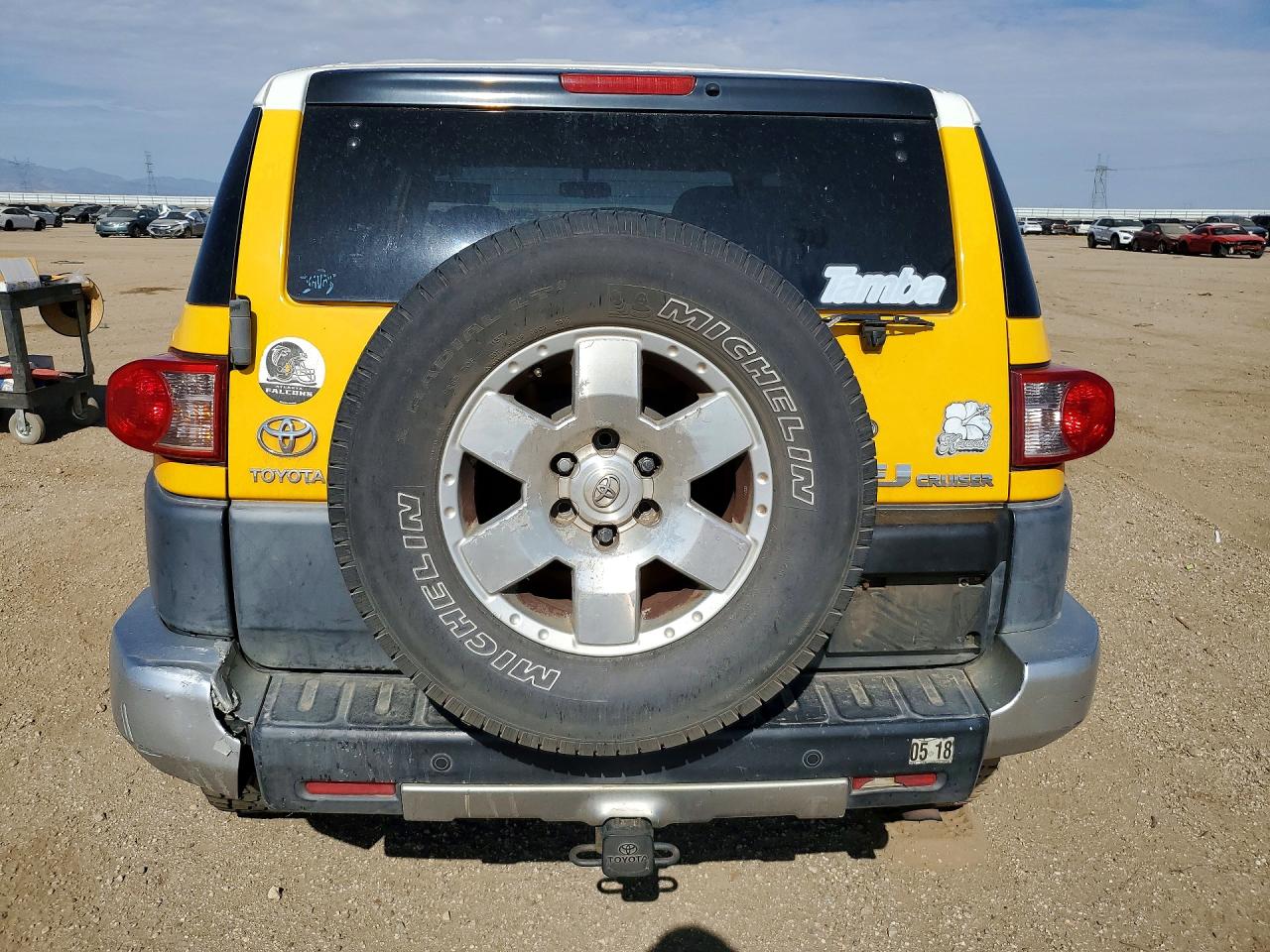 2007 Toyota Fj Cruiser Yellow vin: JTEBU11F270069753