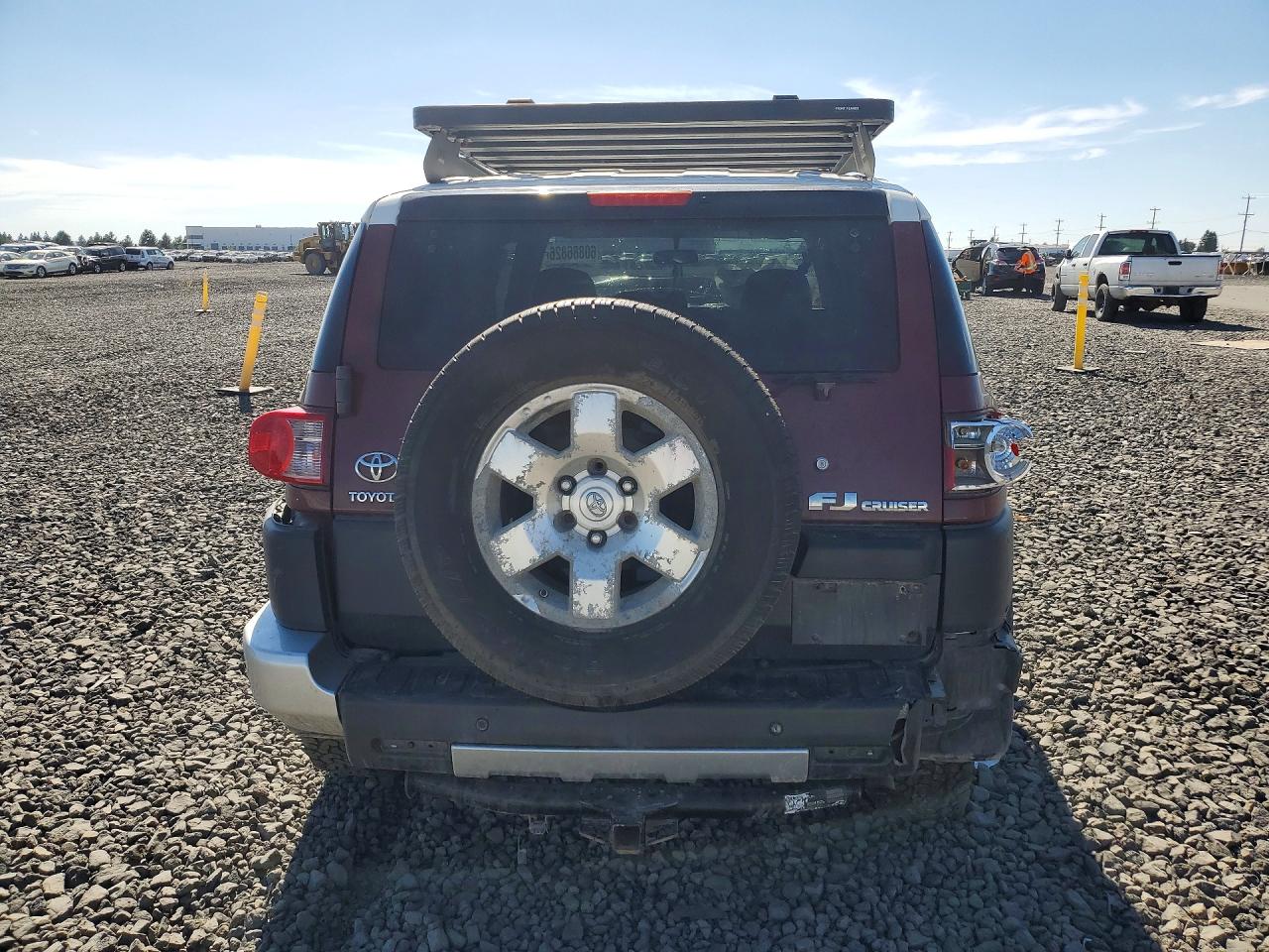 2008 Toyota Fj Cruiser Base Red vin: JTEBU11F38K017571