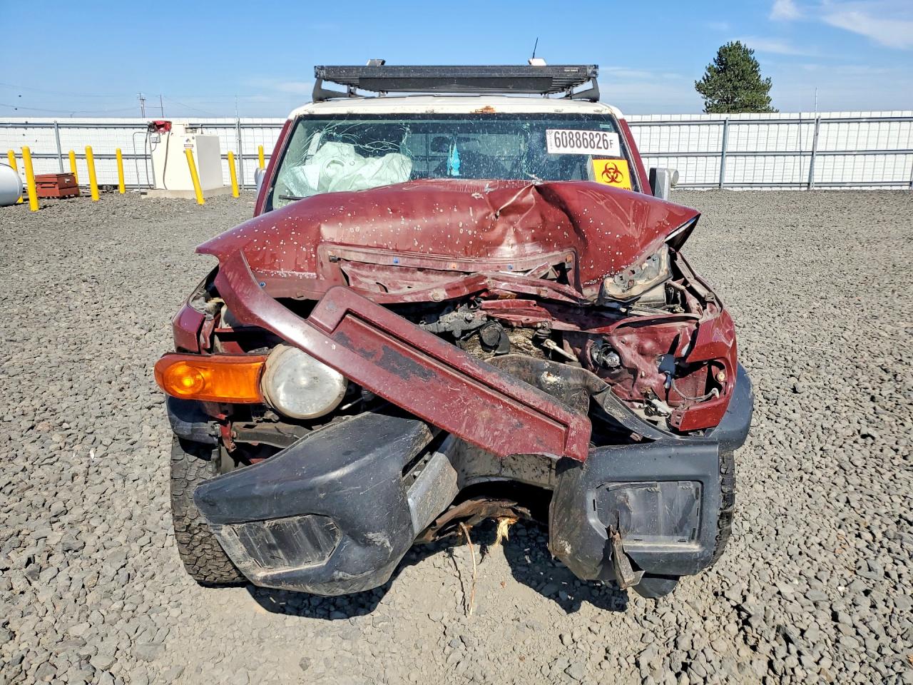 2008 Toyota Fj Cruiser Base Red vin: JTEBU11F38K017571