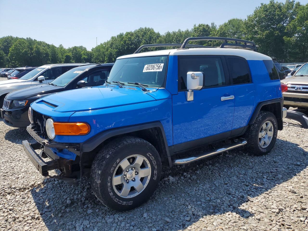 2007 Toyota Fj Cruiser Base Blue vin: JTEBU11F470008453