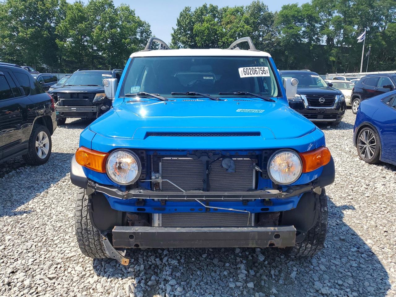 2007 Toyota Fj Cruiser Base Blue vin: JTEBU11F470008453