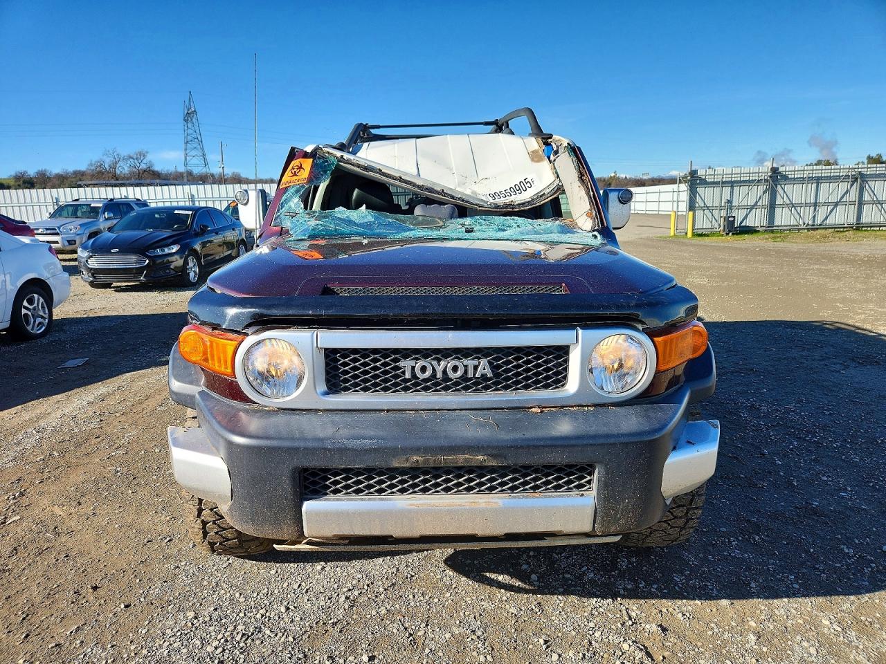 2007 Toyota Fj Cruiser Burgundy vin: JTEBU11F470089339