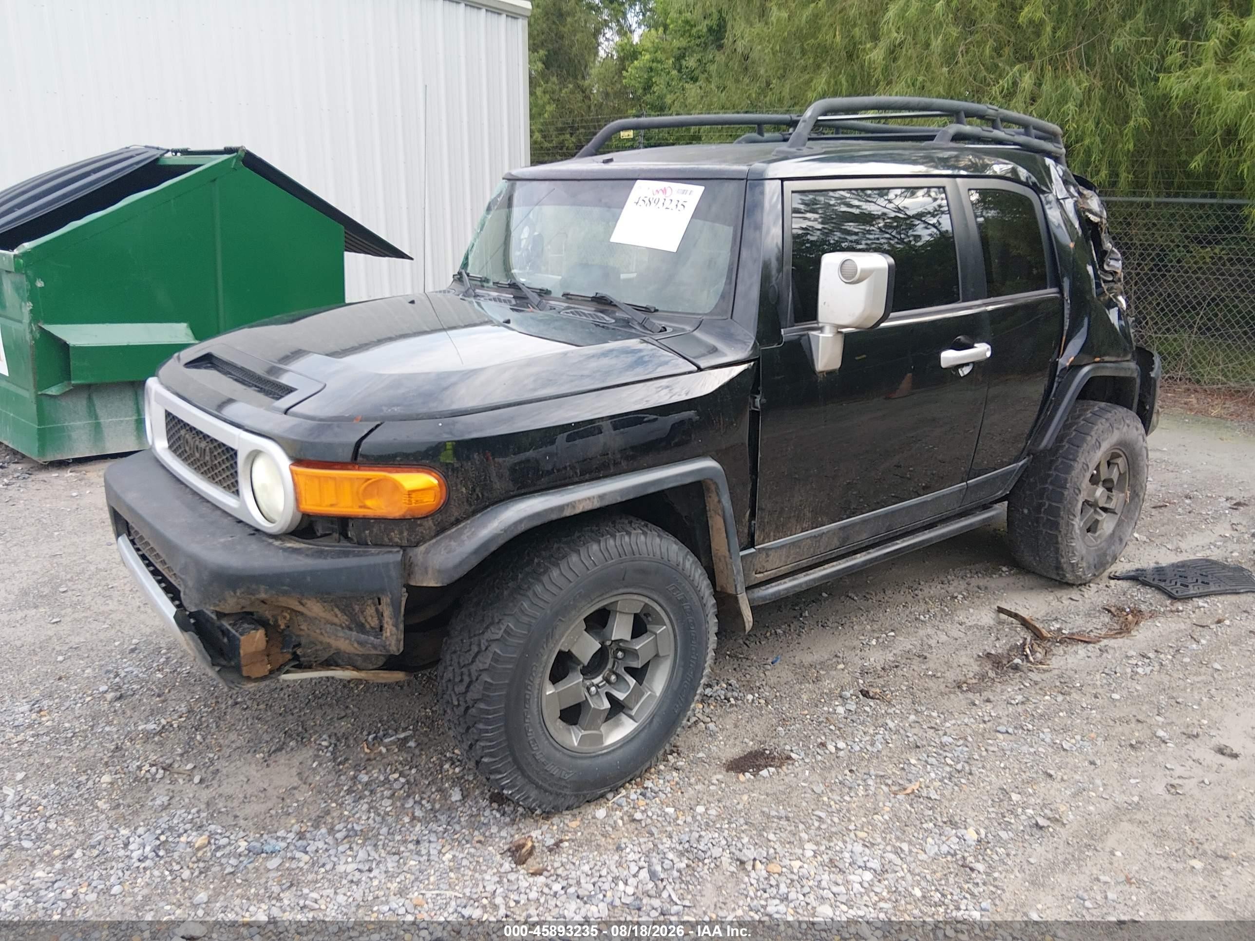 2007 Toyota Fj Cruiser   Black vin: JTEBU11F570055104