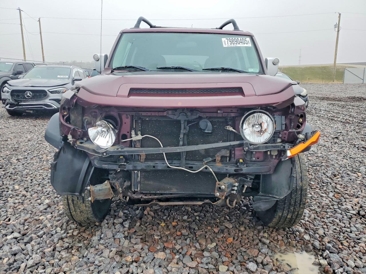 2007 Toyota Fj Cruiser Base Maroon vin: JTEBU11F570078060