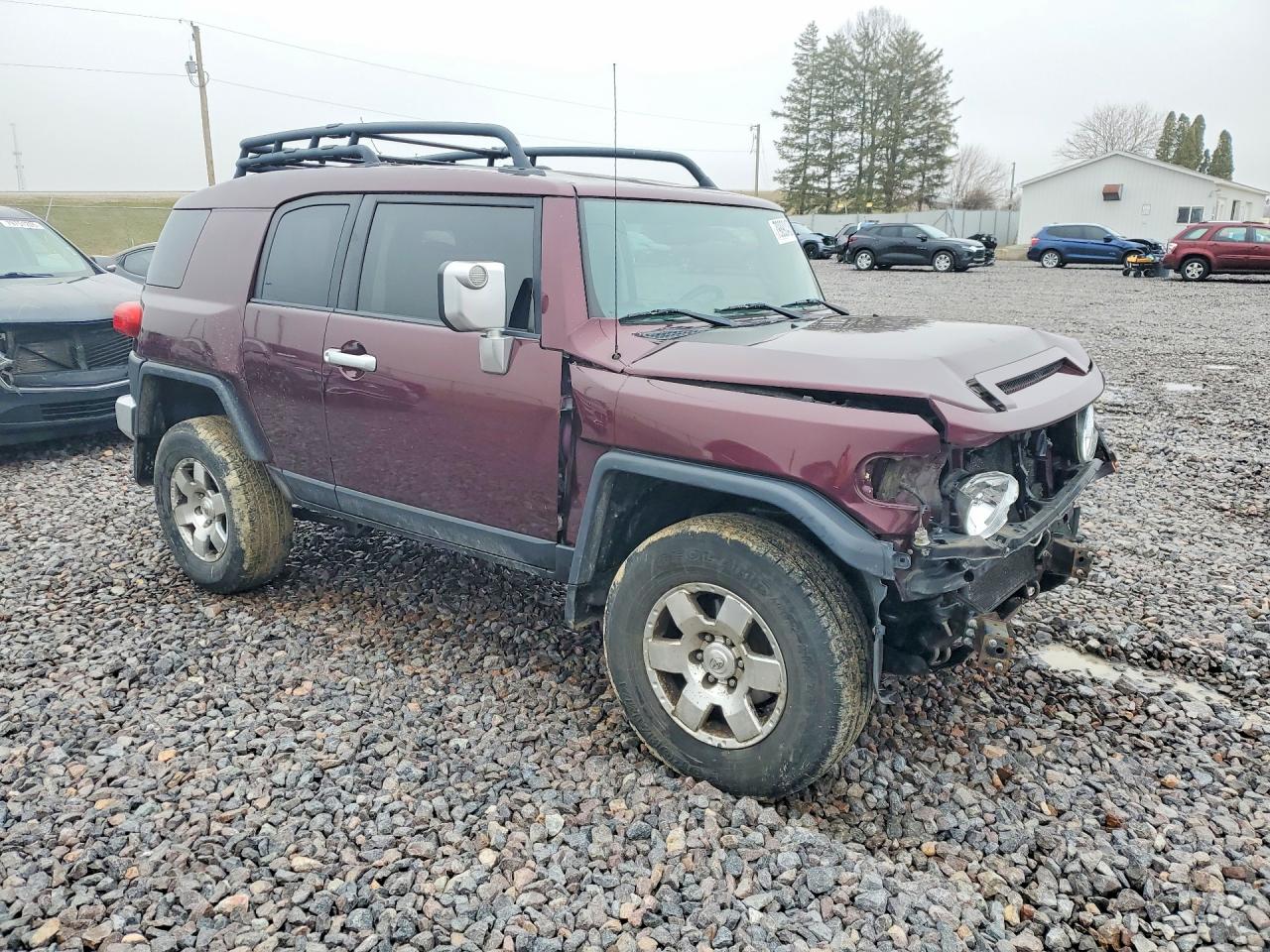 2007 Toyota Fj Cruiser Base Maroon vin: JTEBU11F570078060