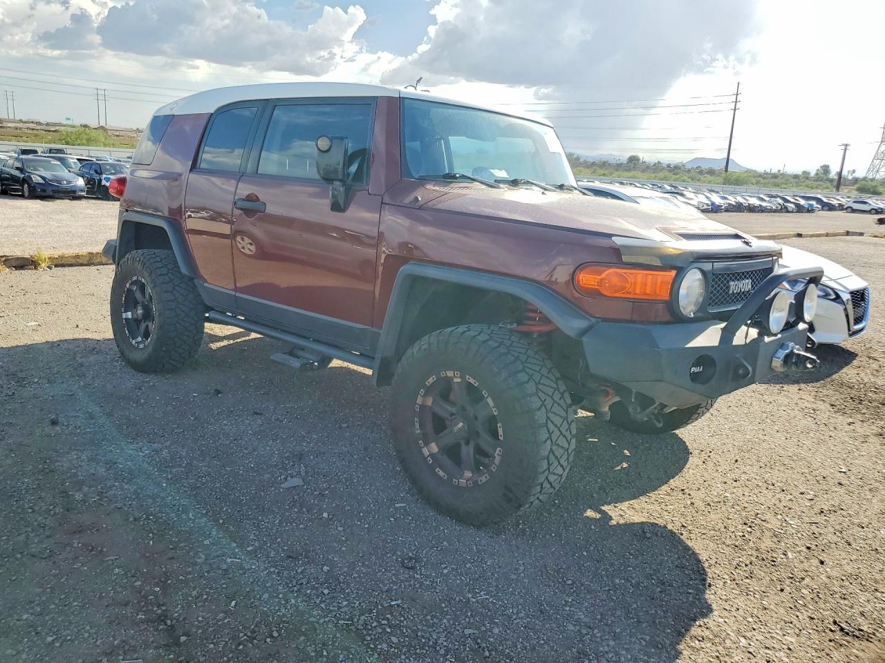 2008 Toyota Fj Cruiser Base Burgundy vin: JTEBU11F68K004572