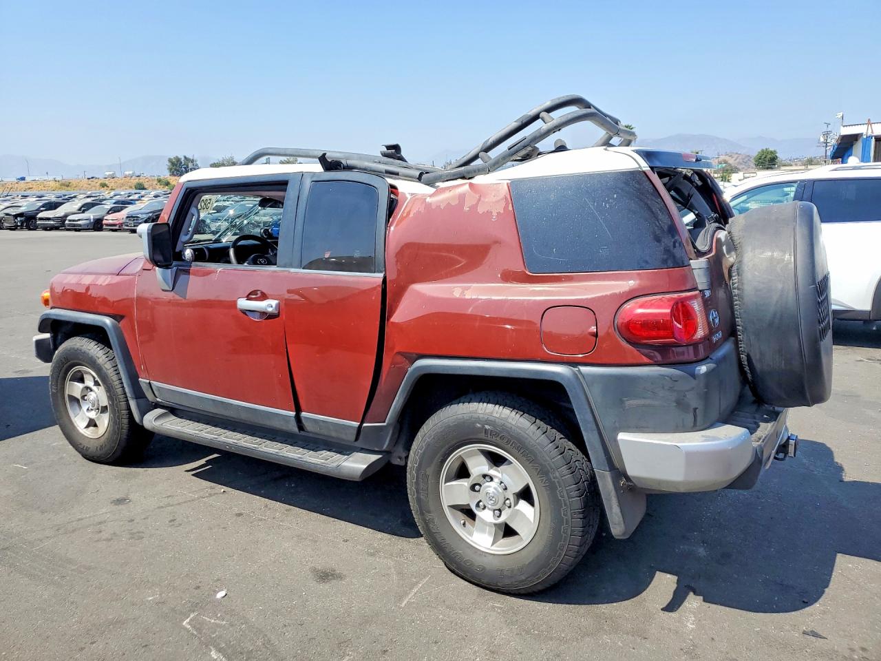 2008 Toyota Fj Cruiser Base Burgundy vin: JTEBU11F78K054641