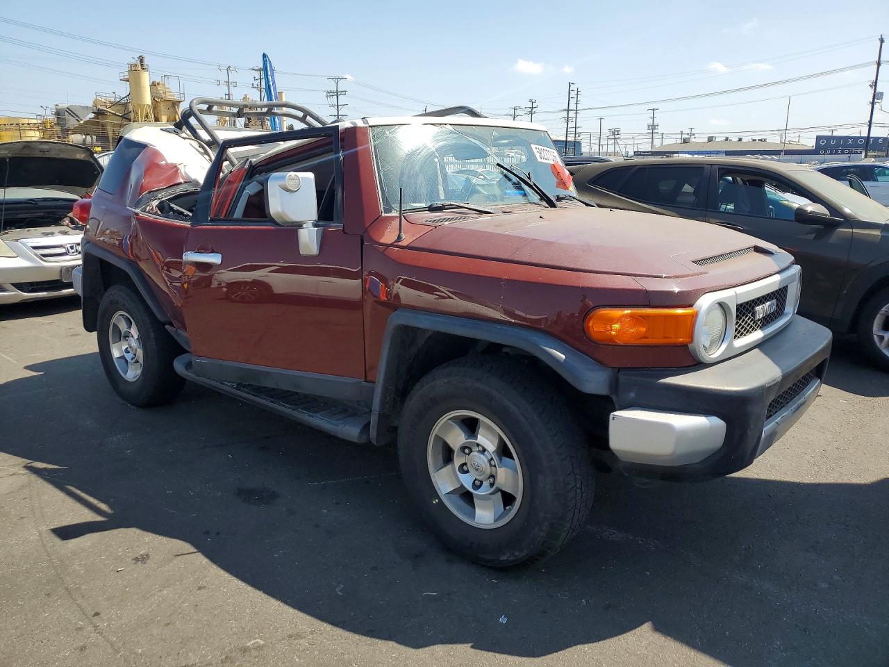 2008 Toyota Fj Cruiser Base Burgundy vin: JTEBU11F78K054641