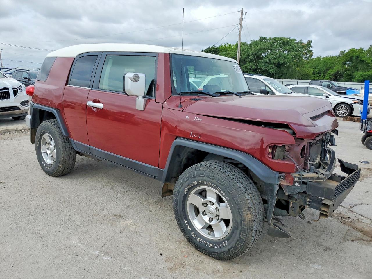 2009 Toyota Fj Cruiser Base Burgundy vin: JTEBU11F89K062765