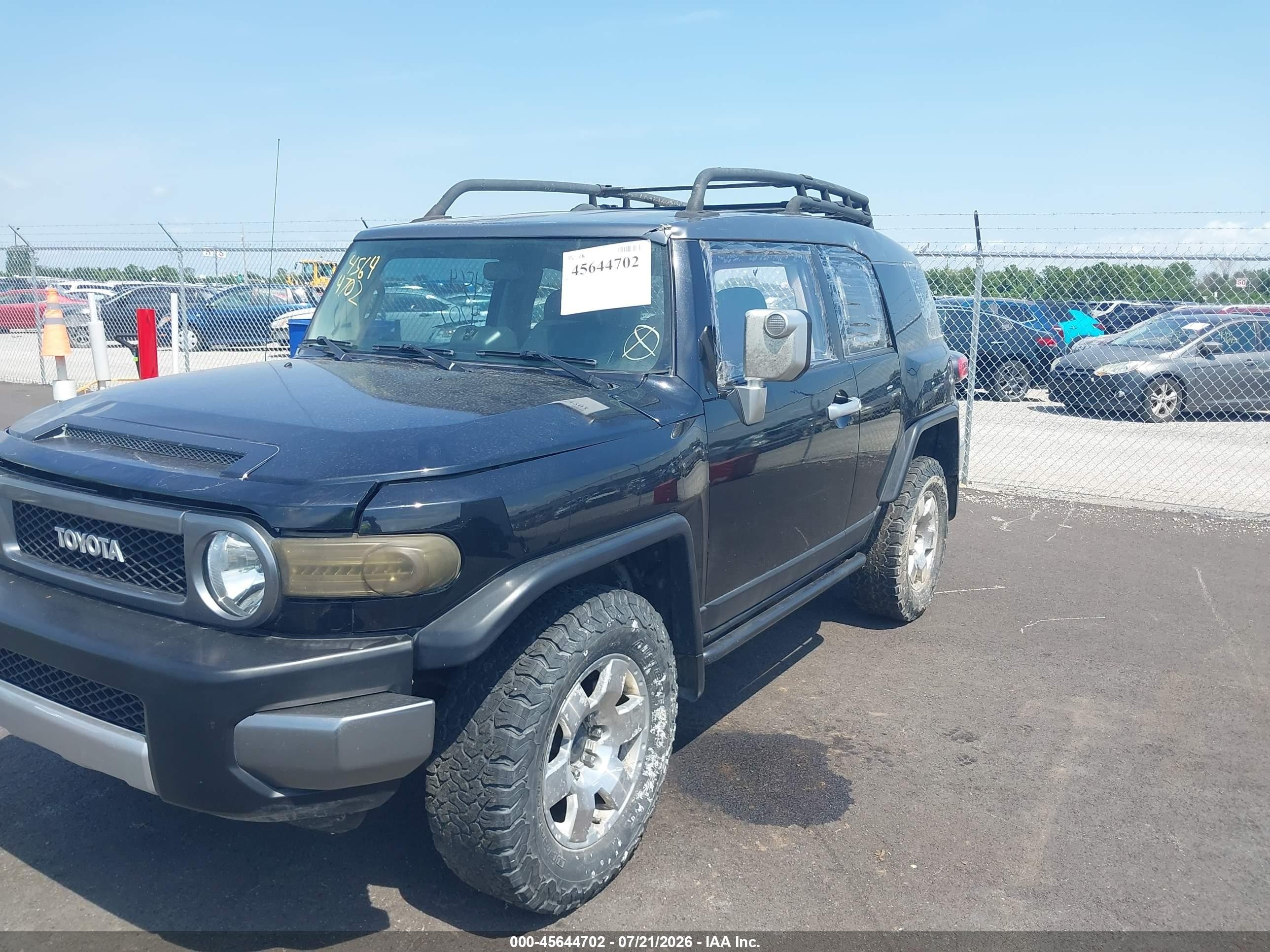 2007 Toyota Fj Cruiser   Black vin: JTEBU11F970069541