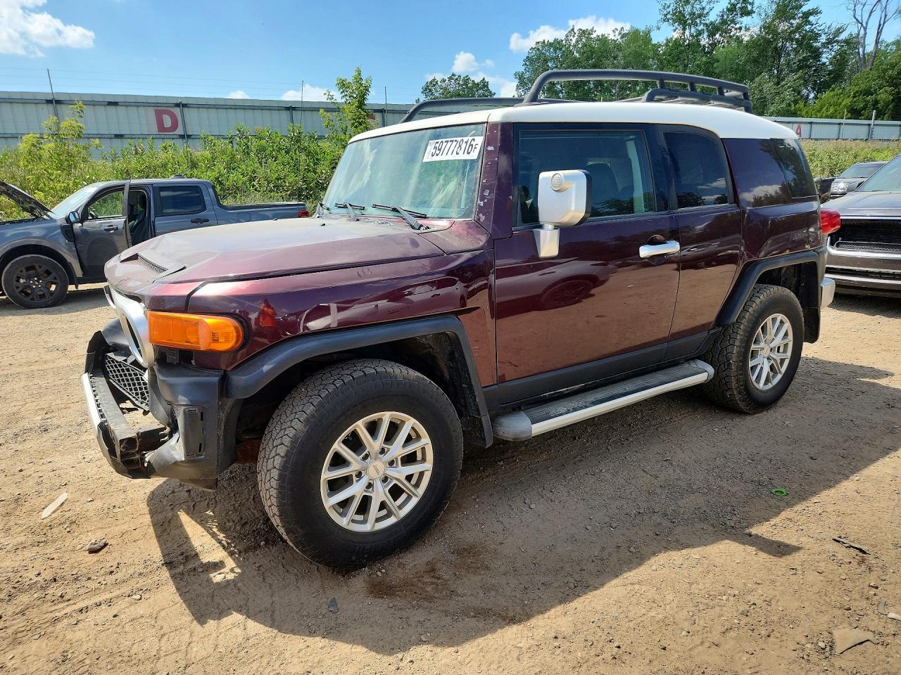 2007 Toyota Fj Cruiser Base Burgundy vin: JTEBU11F970078045