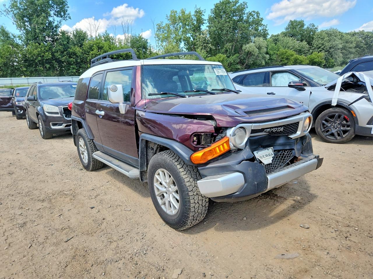 2007 Toyota Fj Cruiser Base Burgundy vin: JTEBU11F970078045