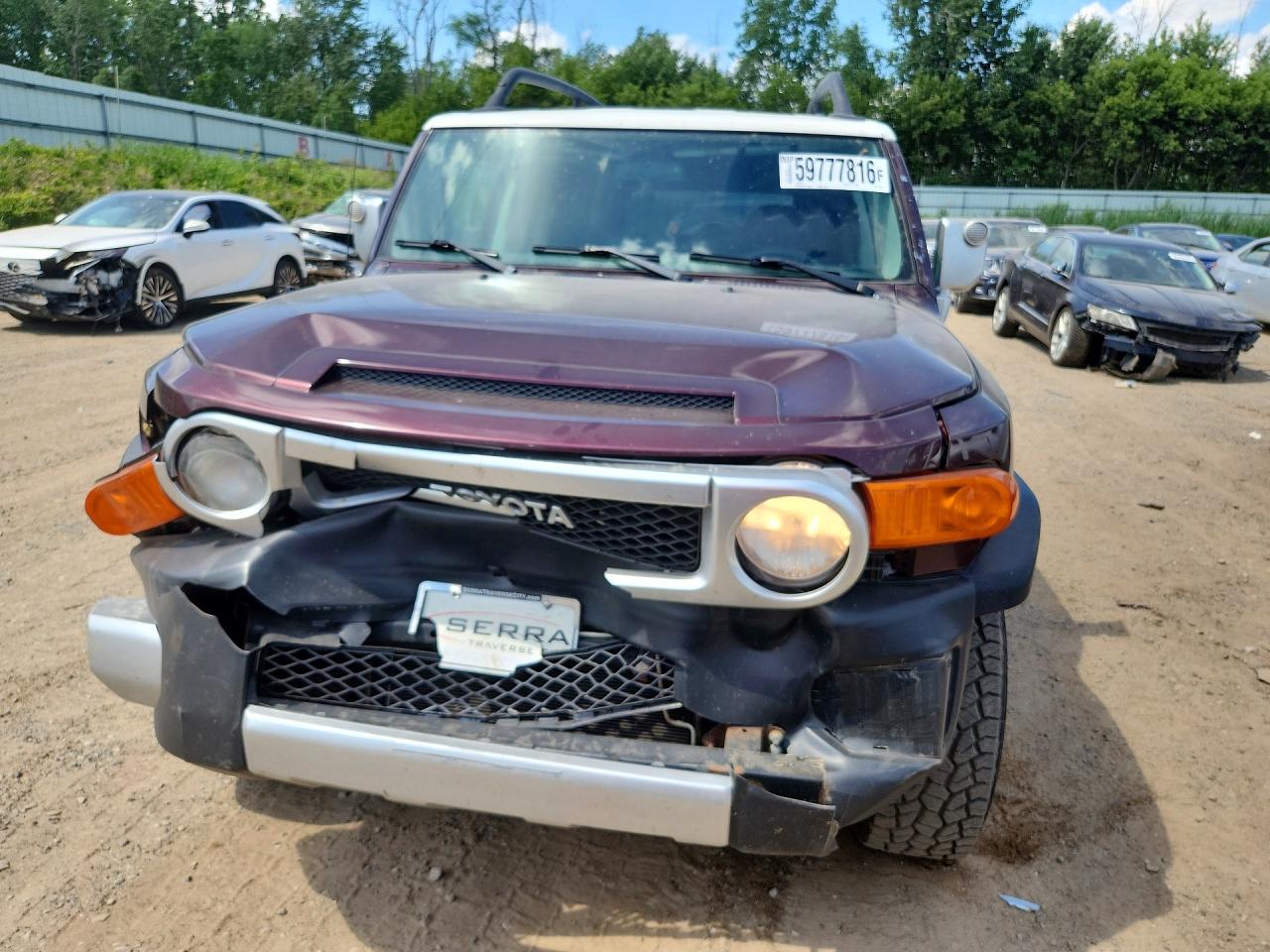 2007 Toyota Fj Cruiser Base Burgundy vin: JTEBU11F970078045