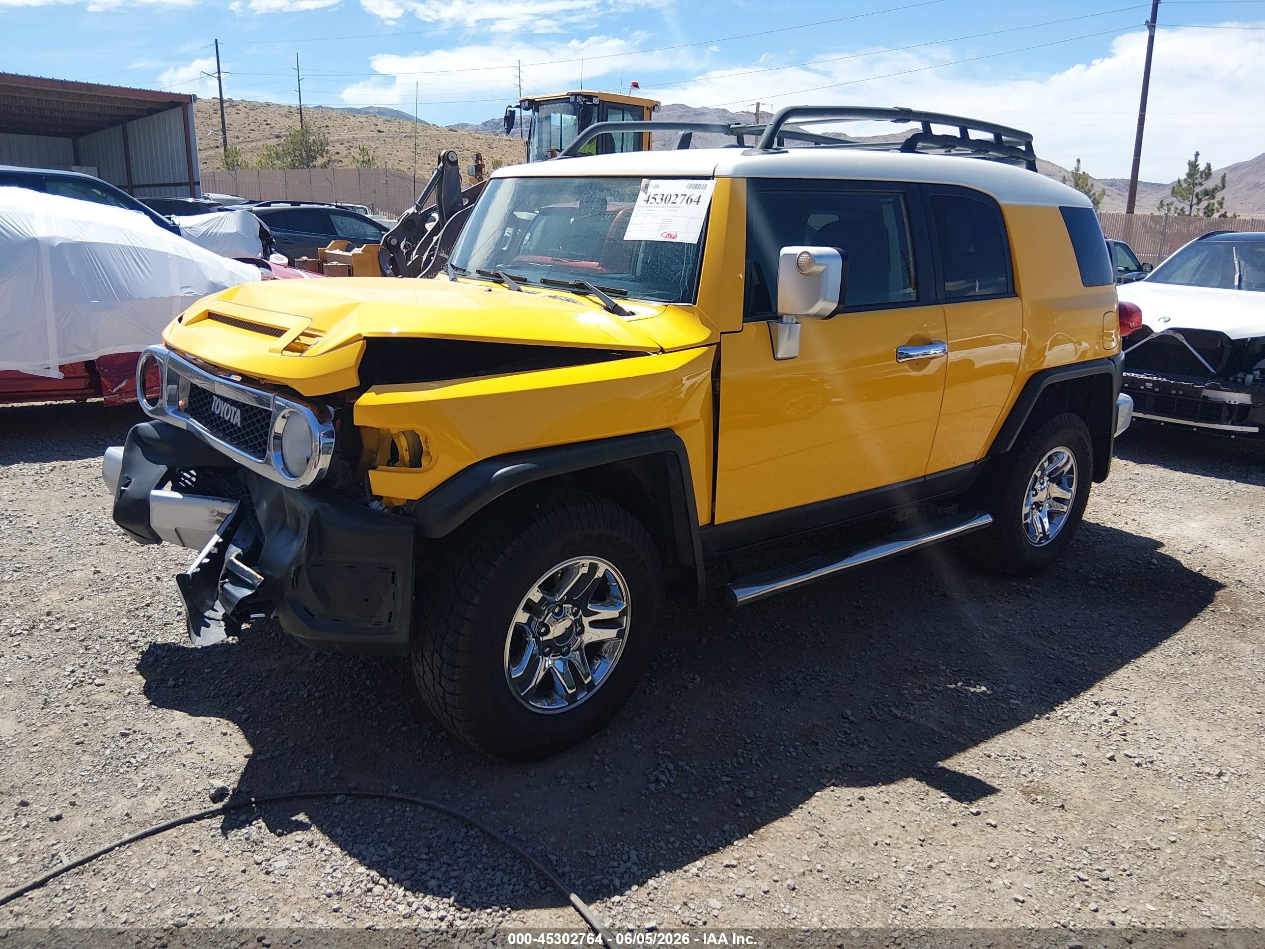 2008 Toyota Fj Cruiser   Желтый vin: JTEBU11F98K038411