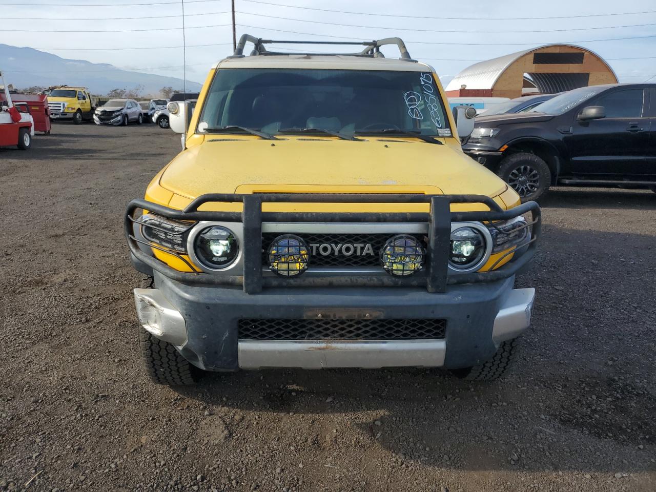 2007 Toyota Fj Cruiser Yellow vin: JTEBU11FX70052800