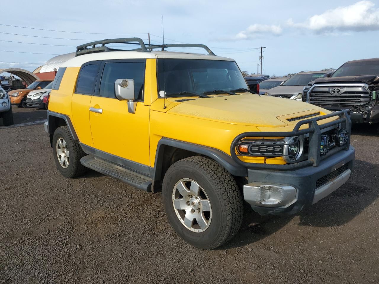 2007 Toyota Fj Cruiser Yellow vin: JTEBU11FX70052800